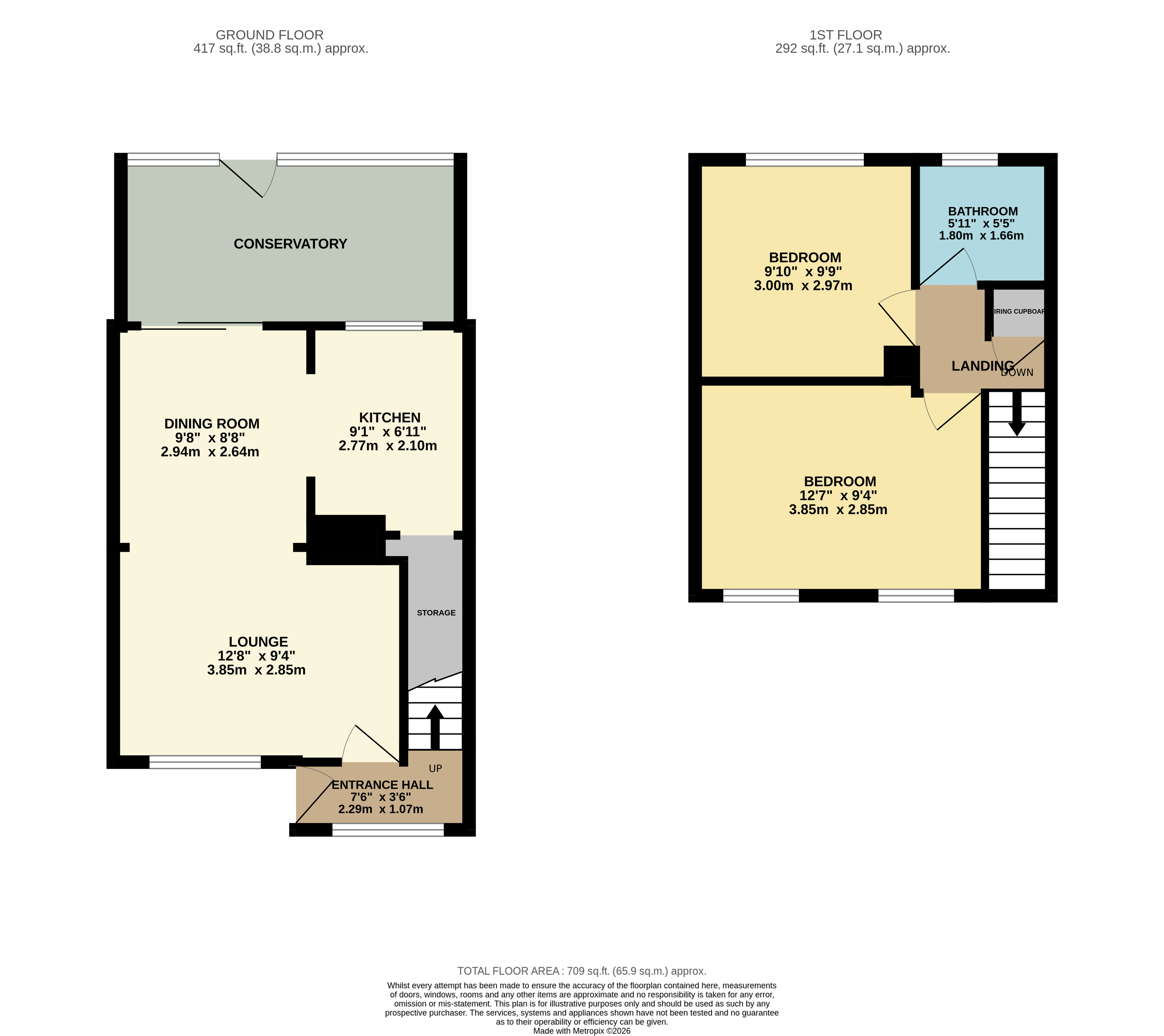 12, Fareham Way, Dunstable floorplan