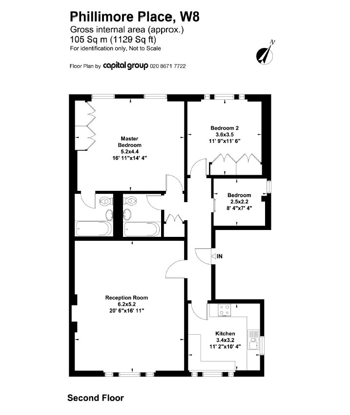 3 Bedrooms Flat to rent in Phillimore Place, Kensington, London W8