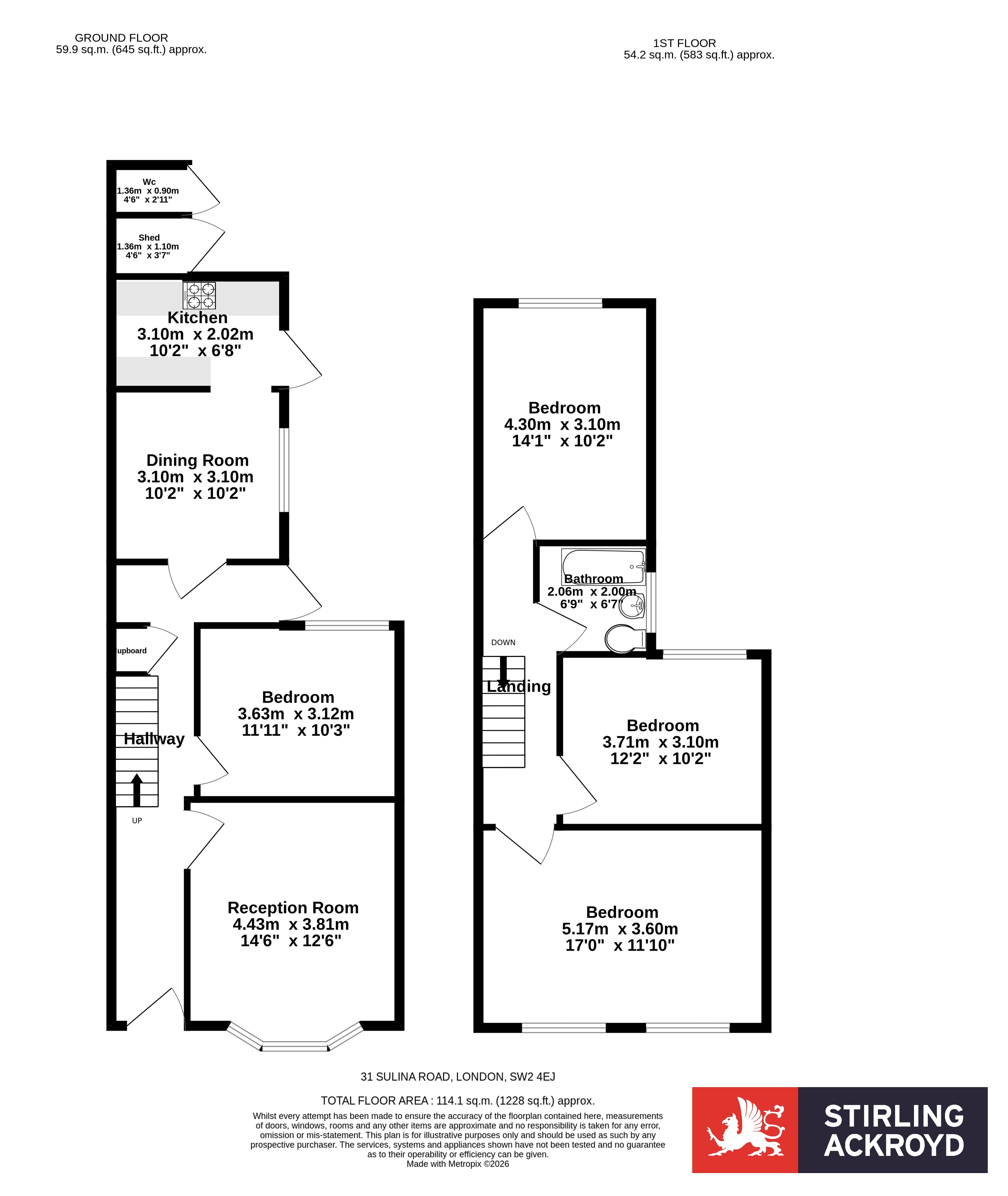 Sulina Road, London floorplan