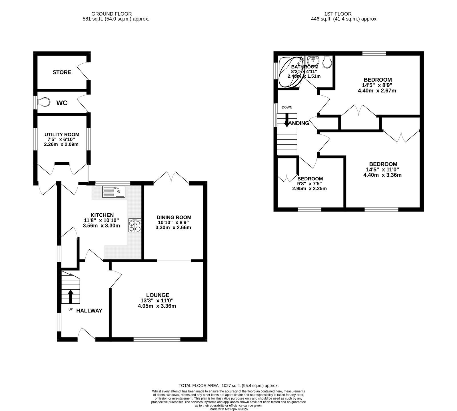 45, Wellin Lane, Nottingham floorplan