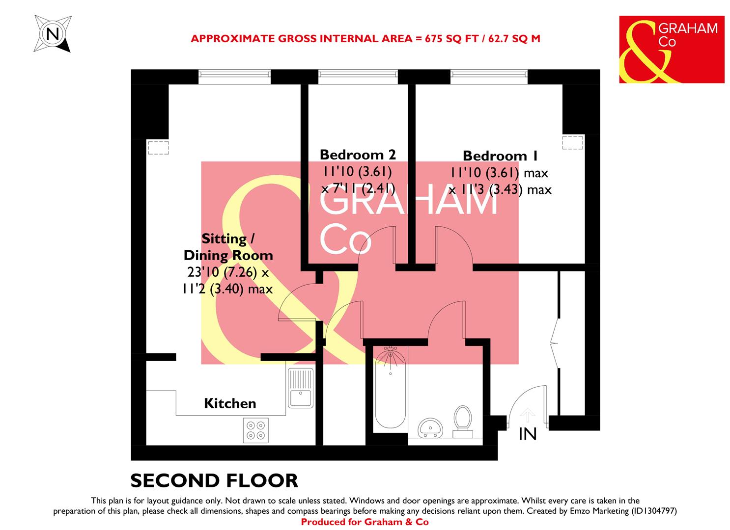Flat 14, Portway House, ,East Anton Farm Road, Andover floorplan