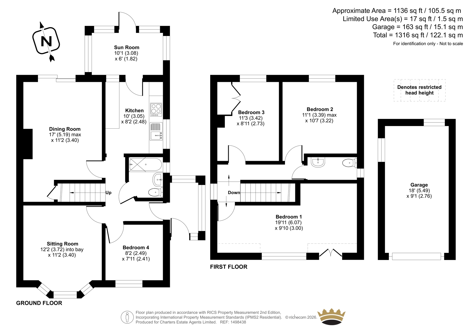 1, Rowland Road, Fareham floorplan