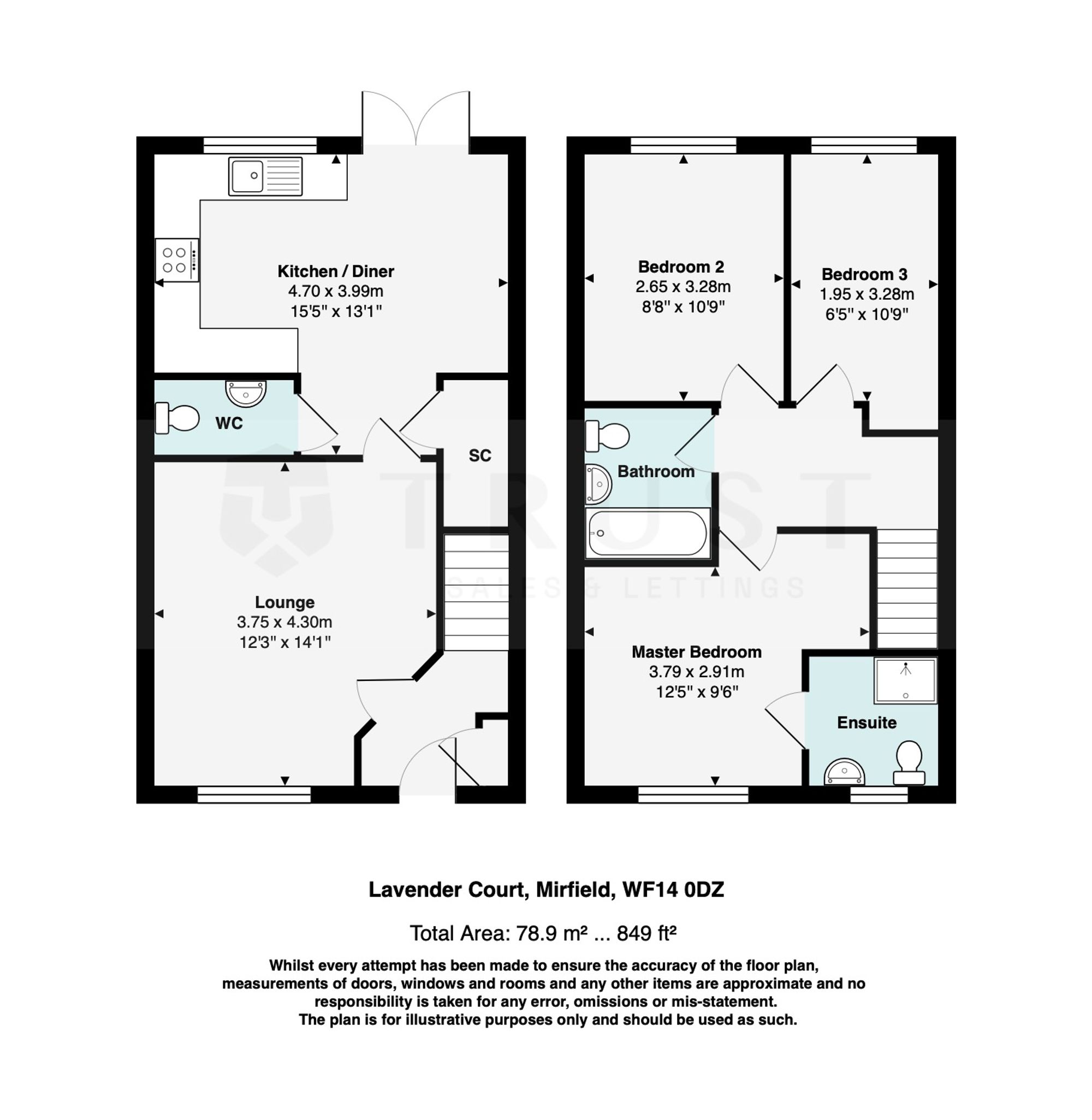 19 Lavender Court, Mirfield floorplan