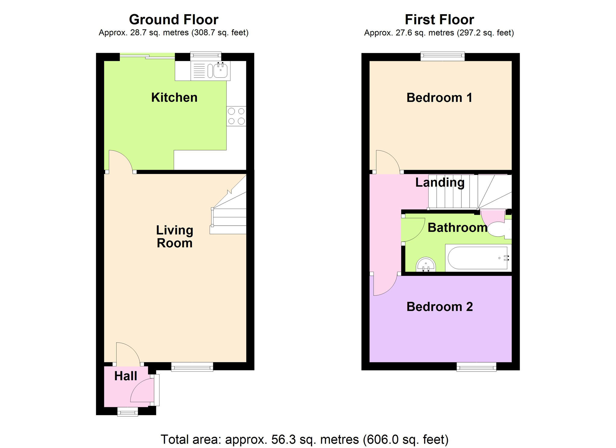 2 Bedrooms Terraced house for sale in Haining Gardens, Mytchett, Camberley, Surrey GU16