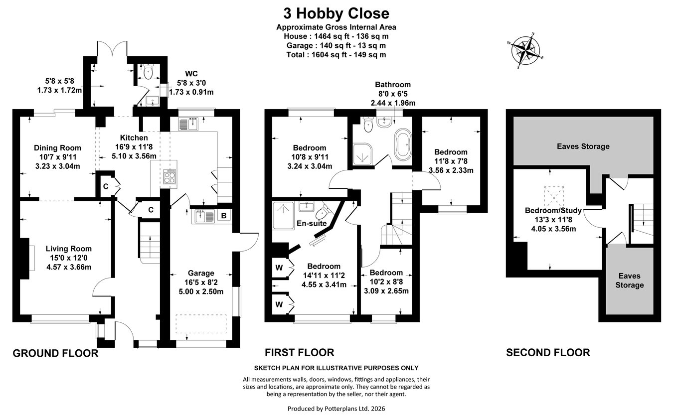 3, Hobby Close, Cheltenham floorplan