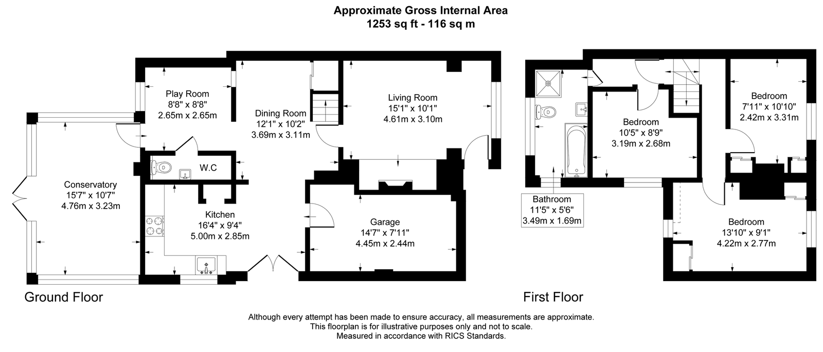 50, Henwood Green Road, Tunbridge Wells floorplan