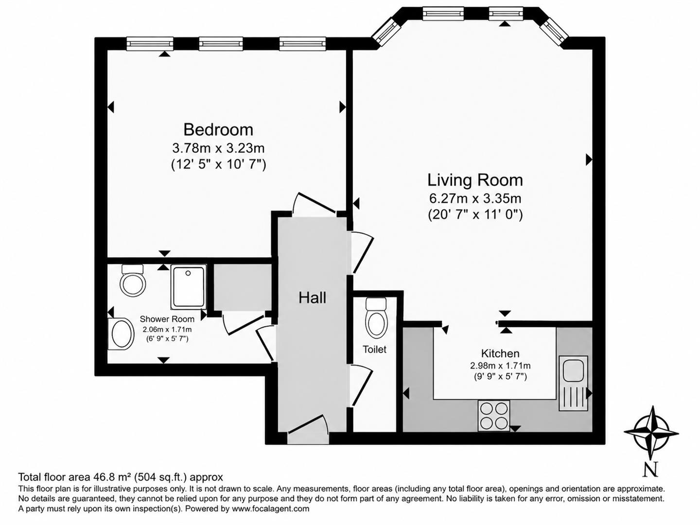 97, The Sackville, Bexhill on Sea floorplan