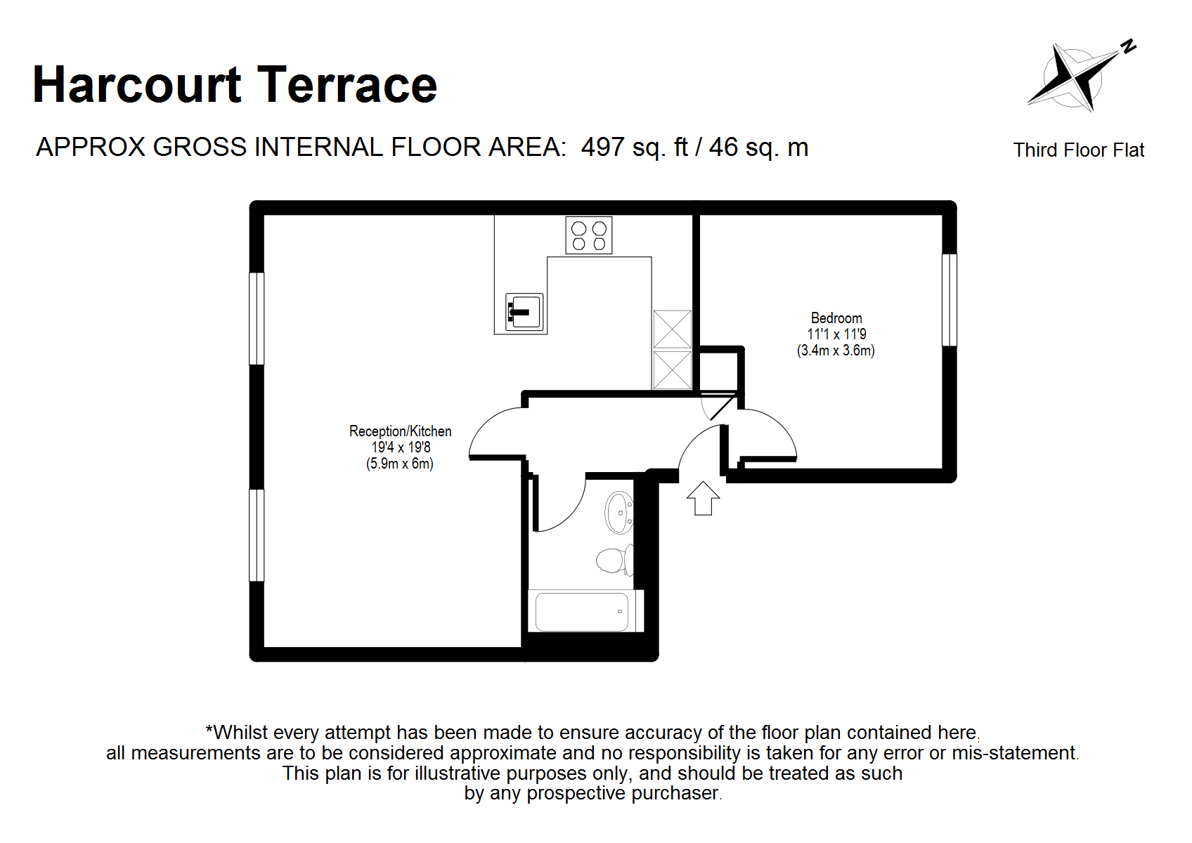 1 Bedrooms Flat to rent in Harcourt Terrace, London SW10