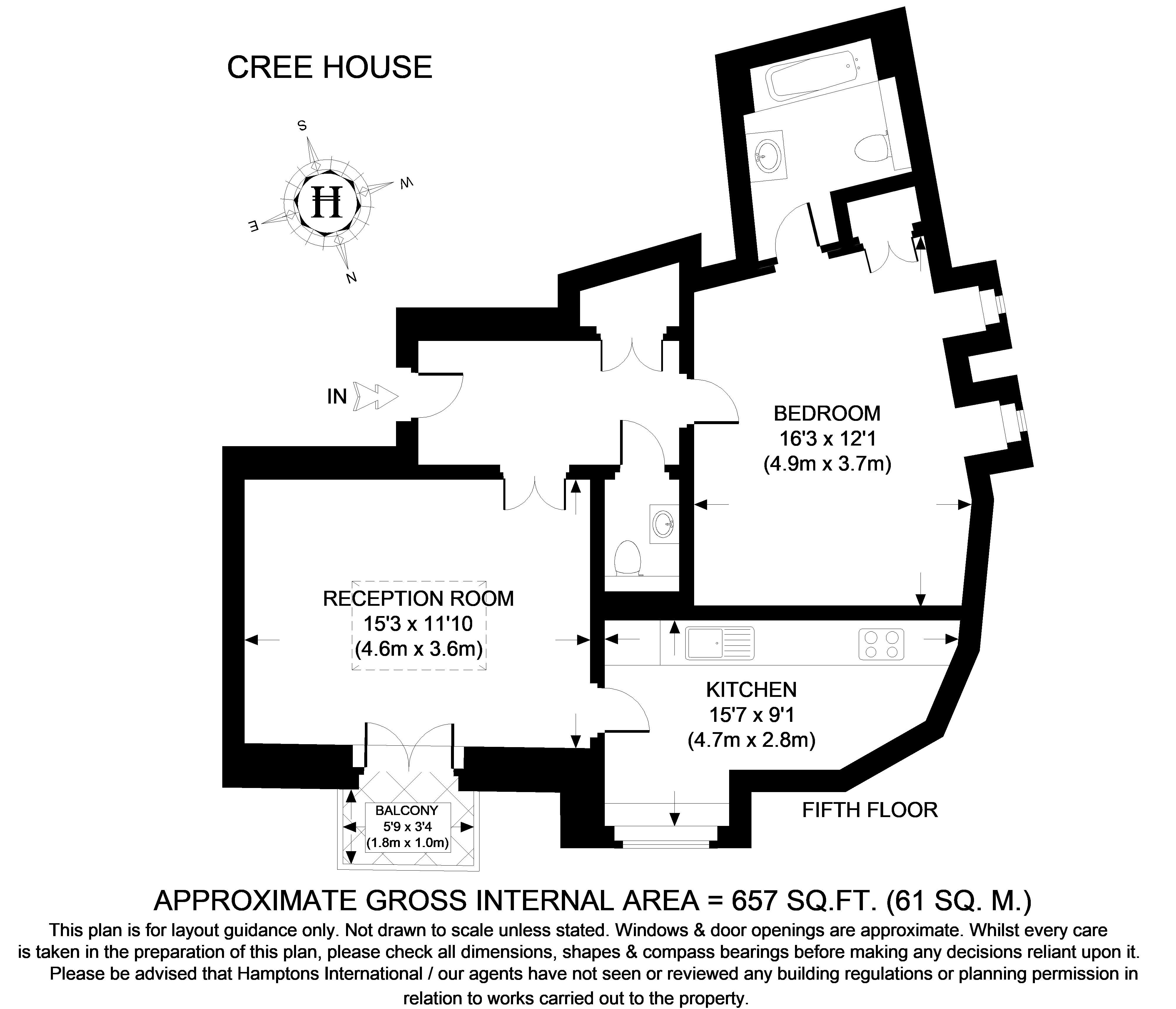 33, Cree House, 18-20, Creechurch Lane, London floorplan