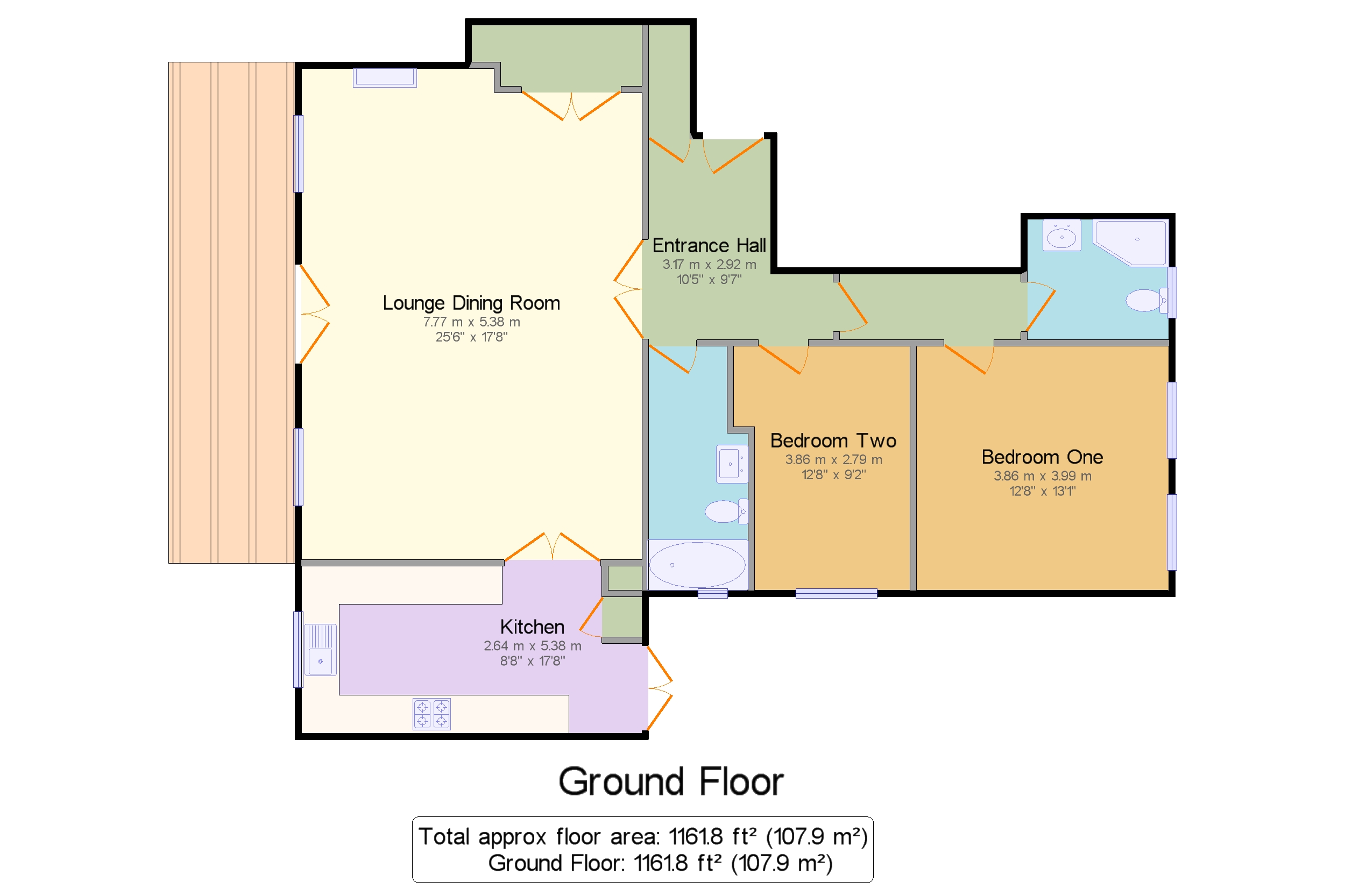 Apartment 1, Toddbrook House, 20, Whaley Lane, High Peak floorplan