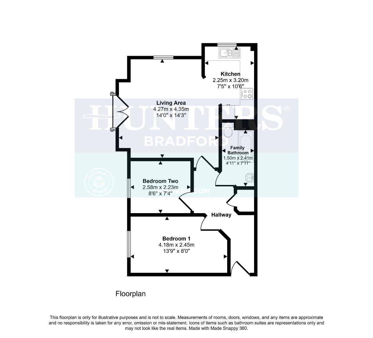 9, Headingley House, Chapman Road, Bradford floorplan