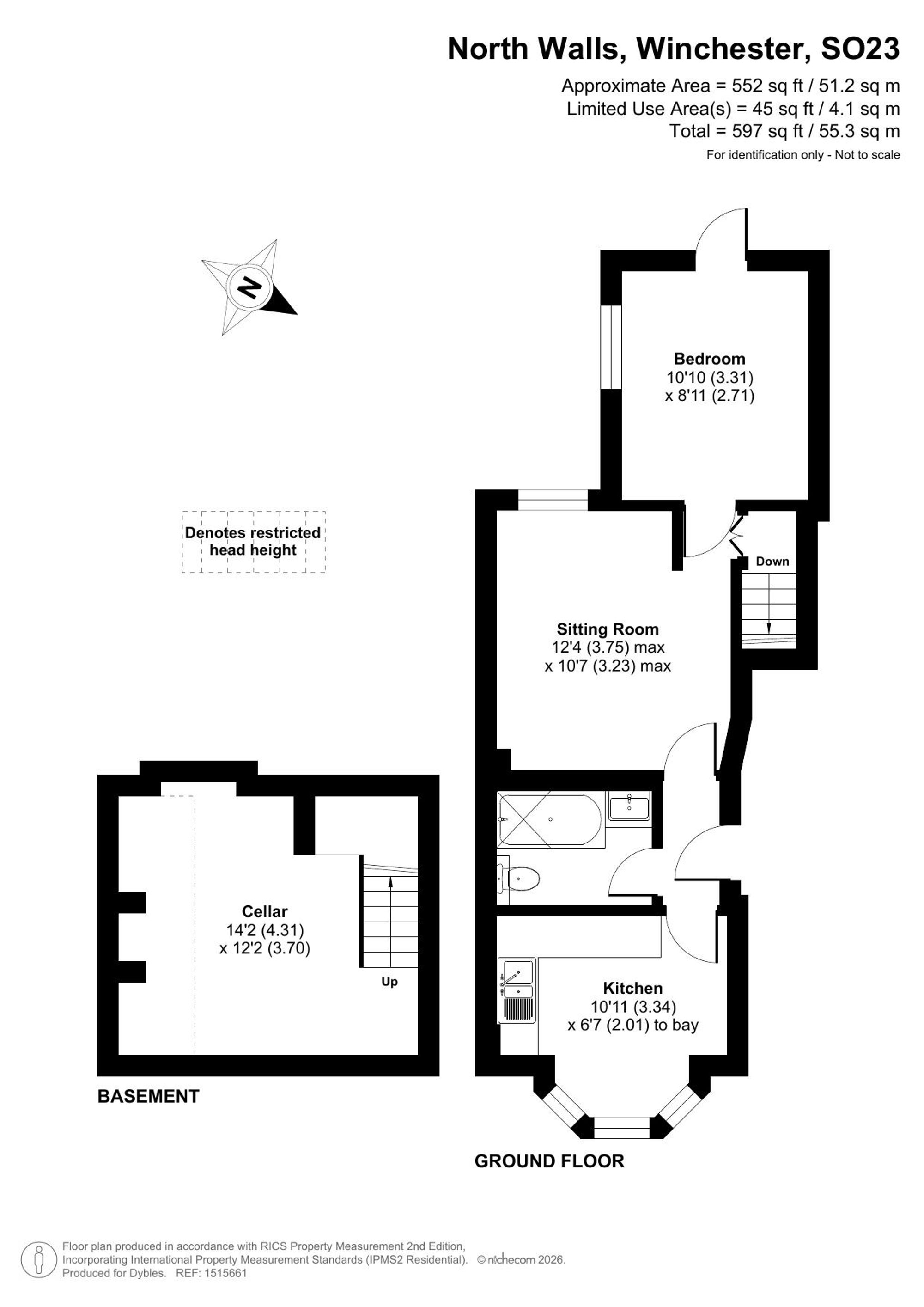 3a North Walls, Winchester floorplan