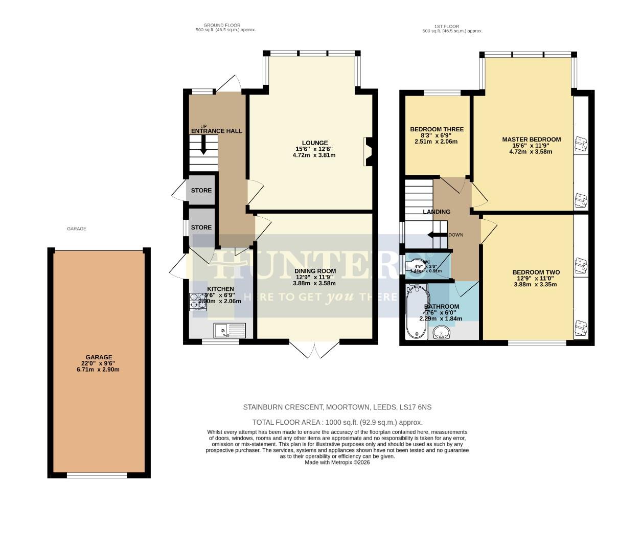 58, Stainburn Crescent, Leeds floorplan