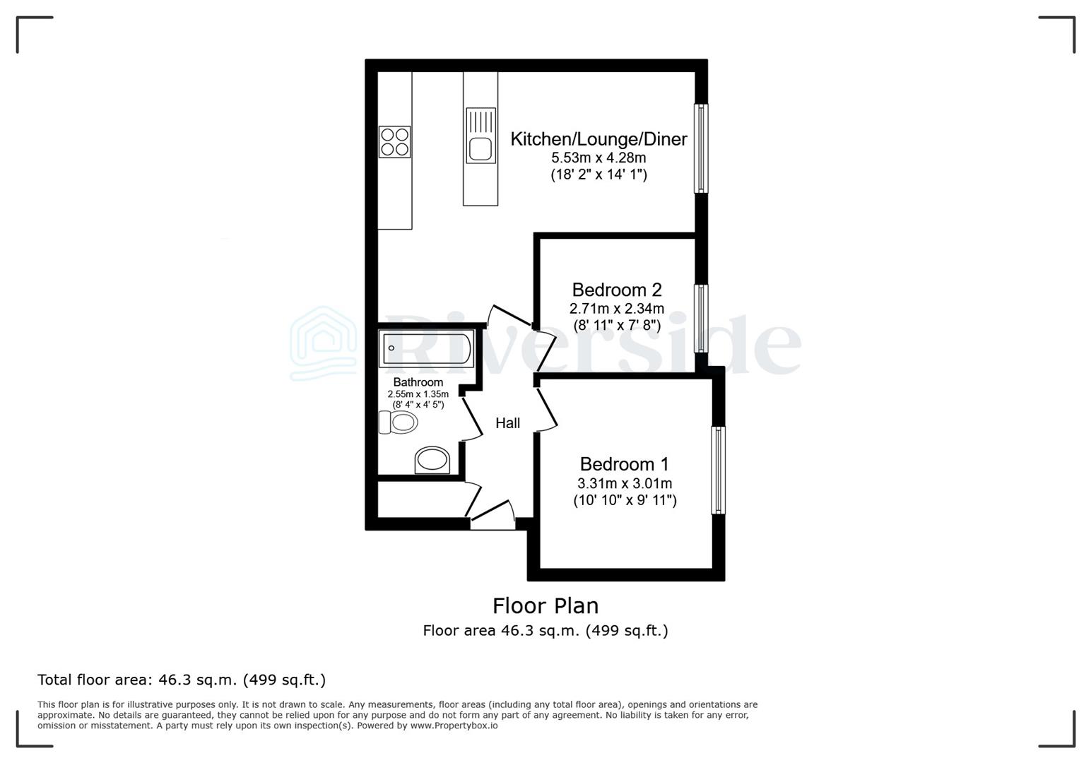 Flat 4, 2, Reed Street, Hull floorplan