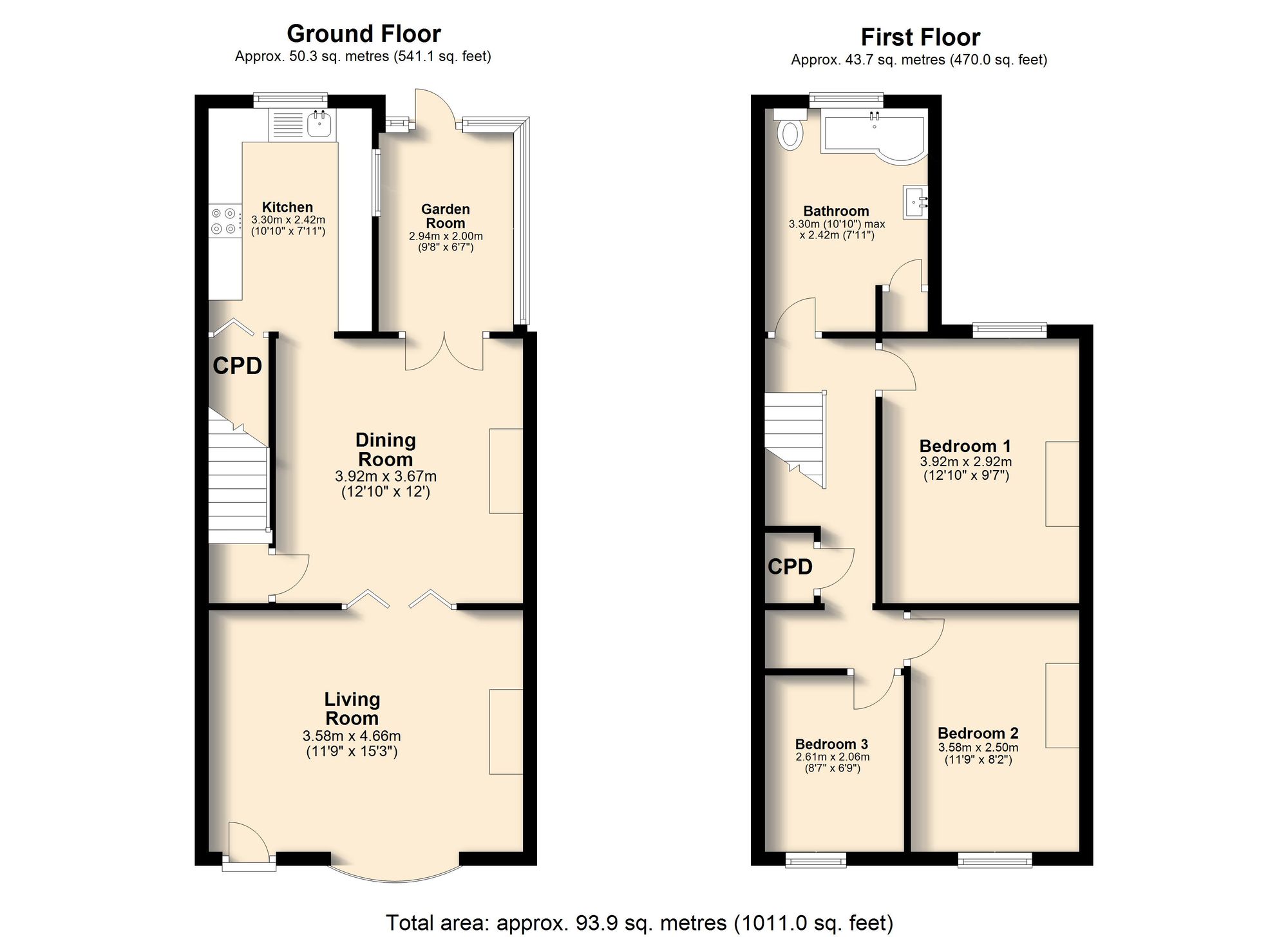 103 Station Road, Chesterfield floorplan