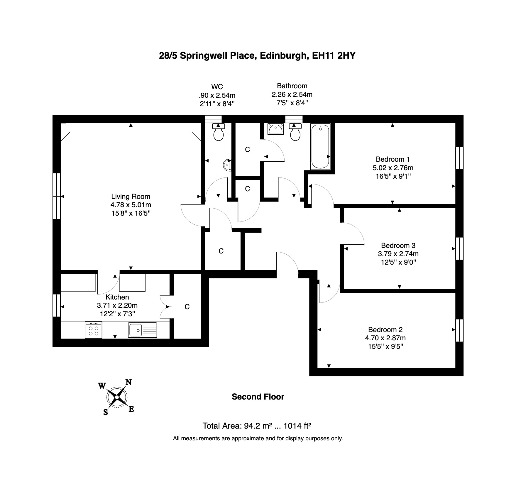 28/5, Springwell Place, Edinburgh floorplan