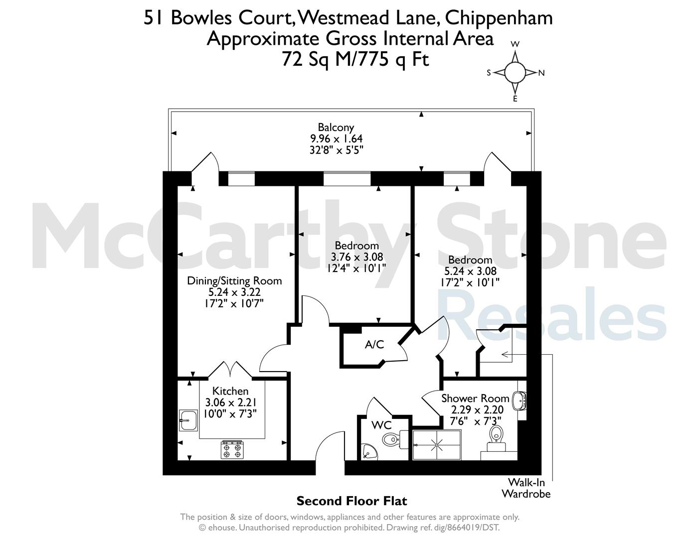 51 Bowles Court, Westmead Lane, Chippenham floorplan