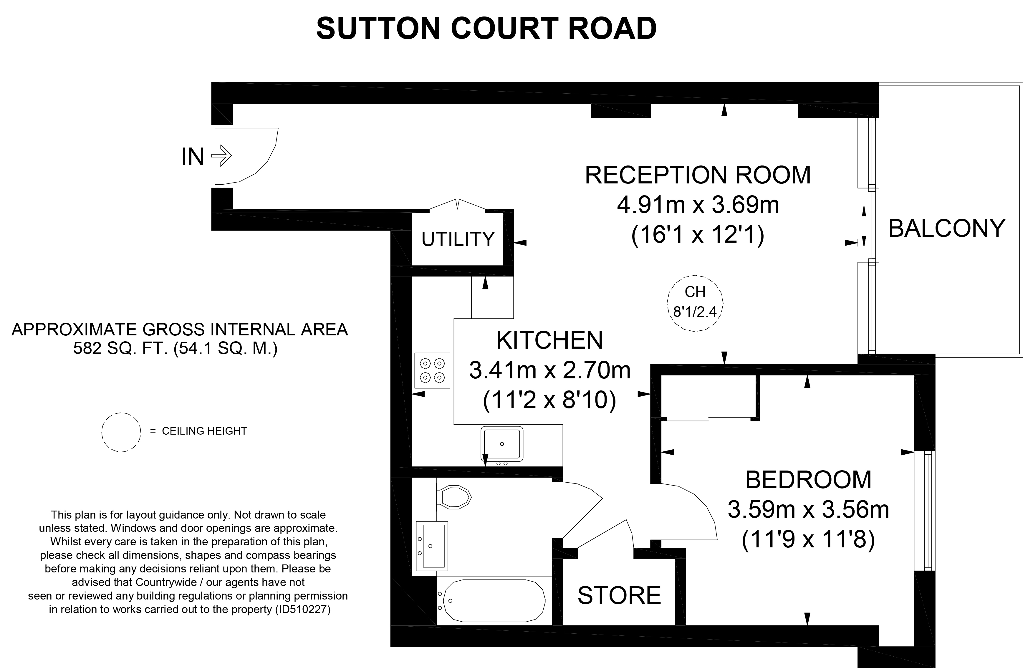1 Bedrooms Flat to rent in Sutton Court Road, Sutton SM1