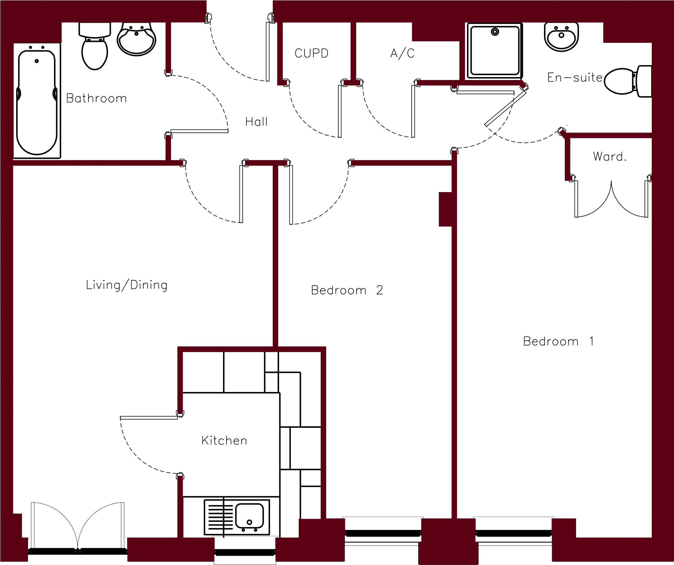 Flat 4, Southampton floorplan