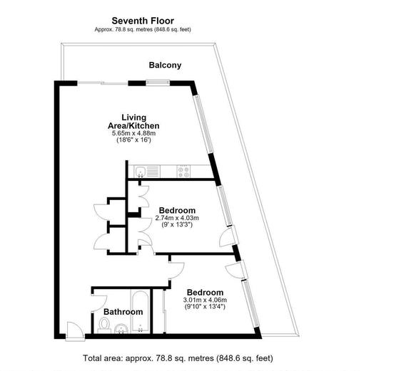 86, Century Tower, Shire Gate, Chelmsford floorplan