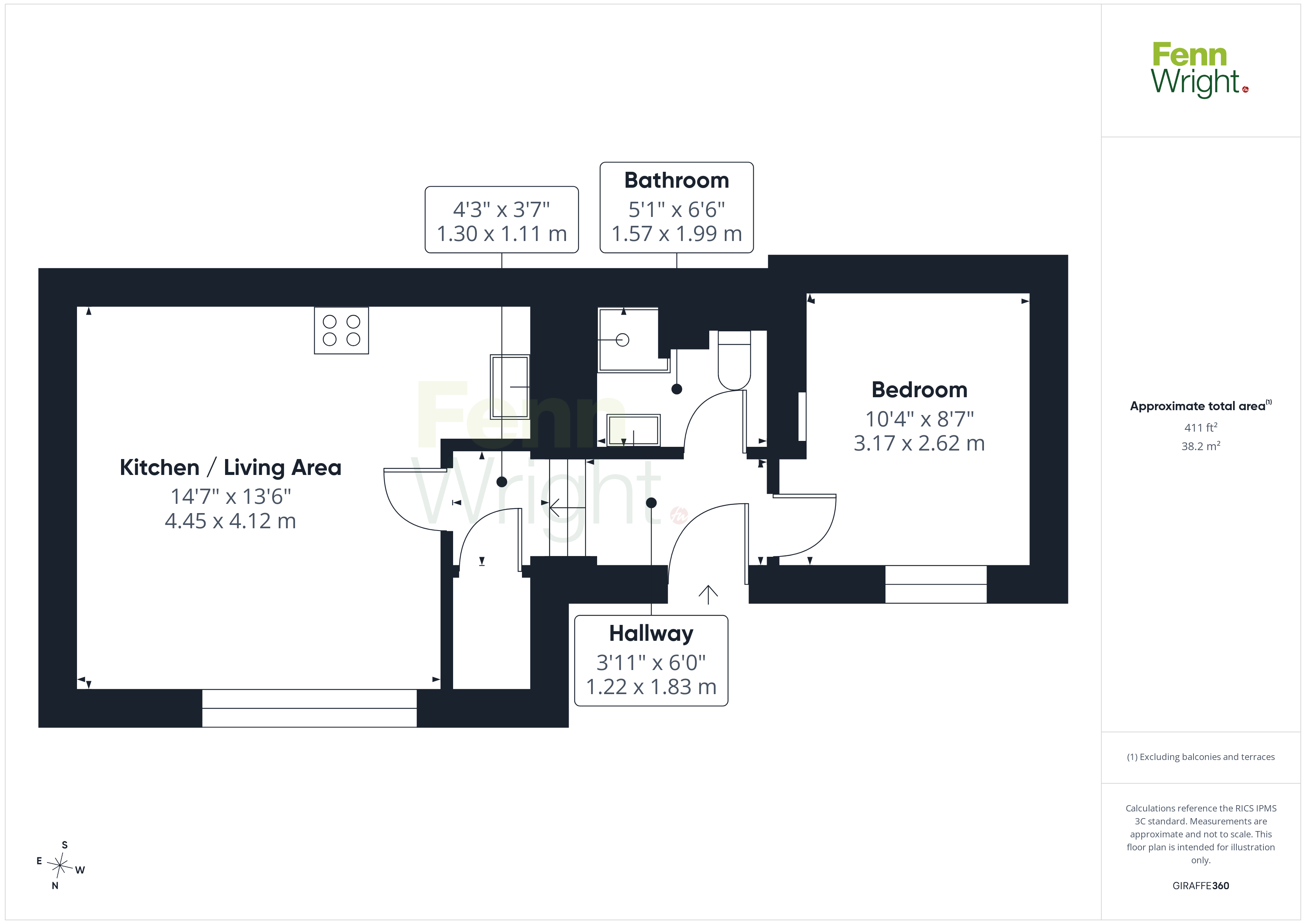 Flat 1, 9, St. Helens Lane, Essex floorplan