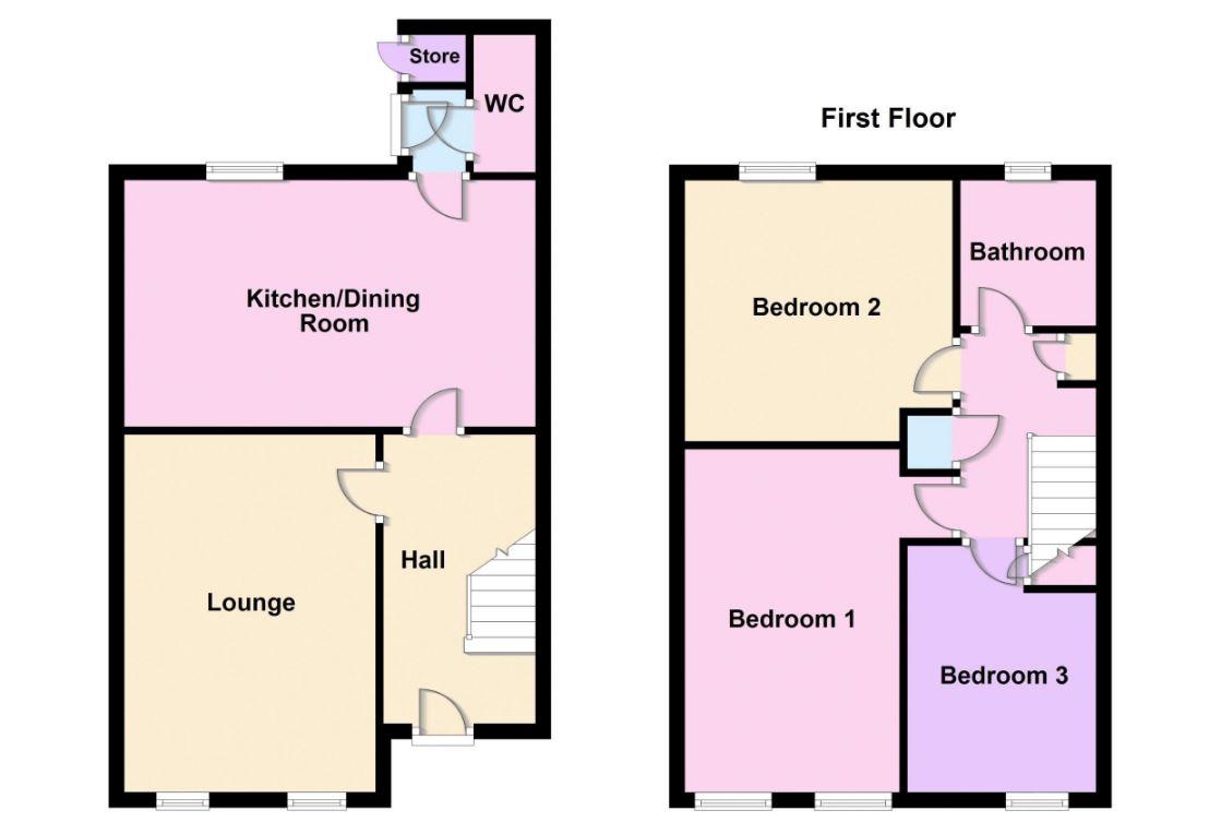 43, Lessingham, Peterborough floorplan