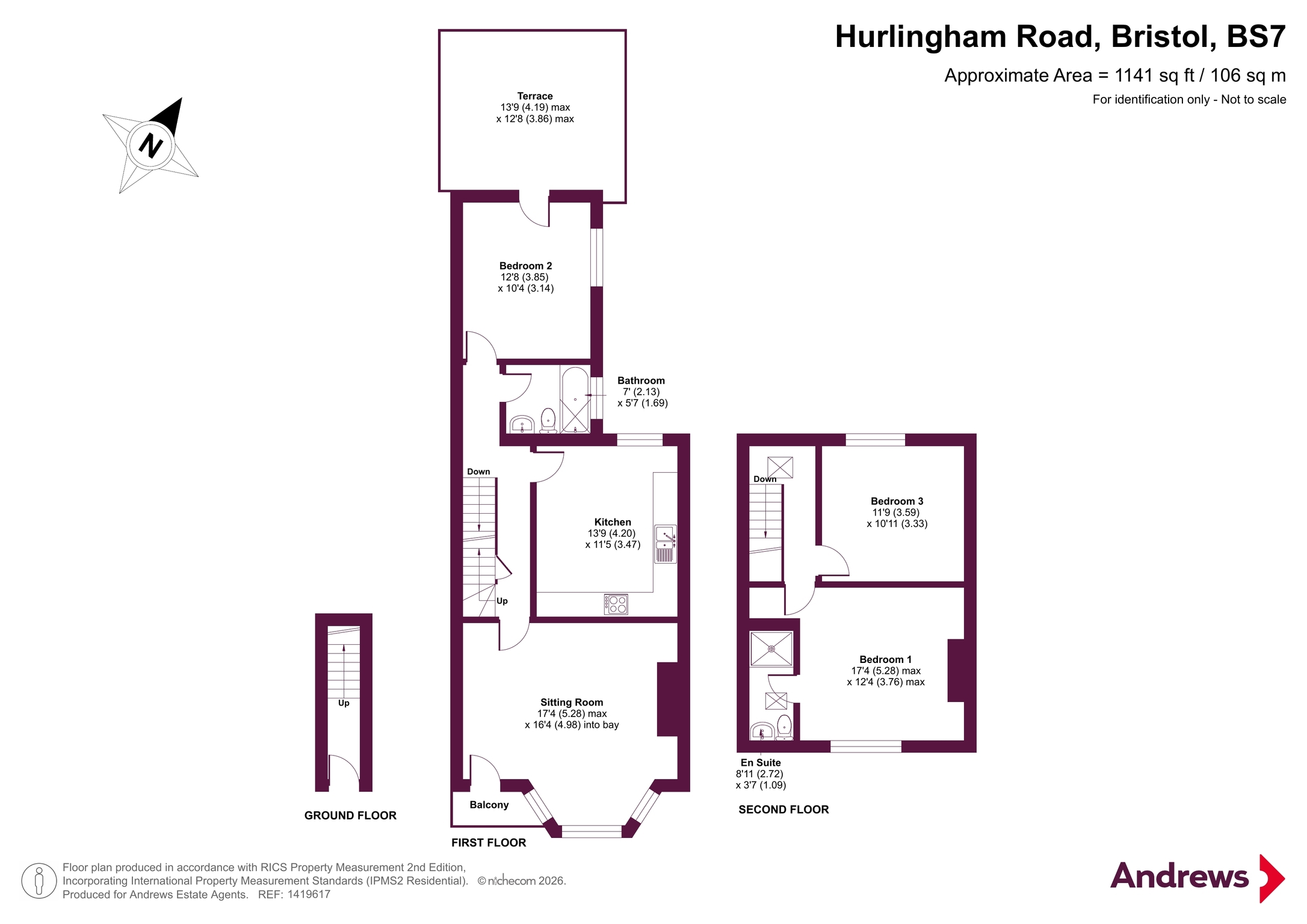 4B,, Hurlingham Road, Bristol floorplan