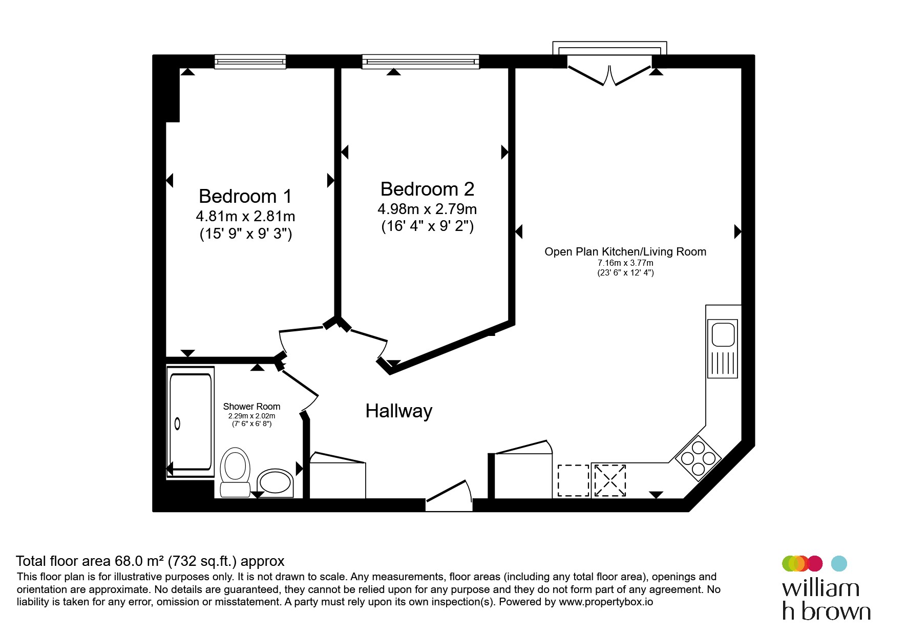 Flat 66, Burgess House, 42, Sanvey Gate, Leicester floorplan