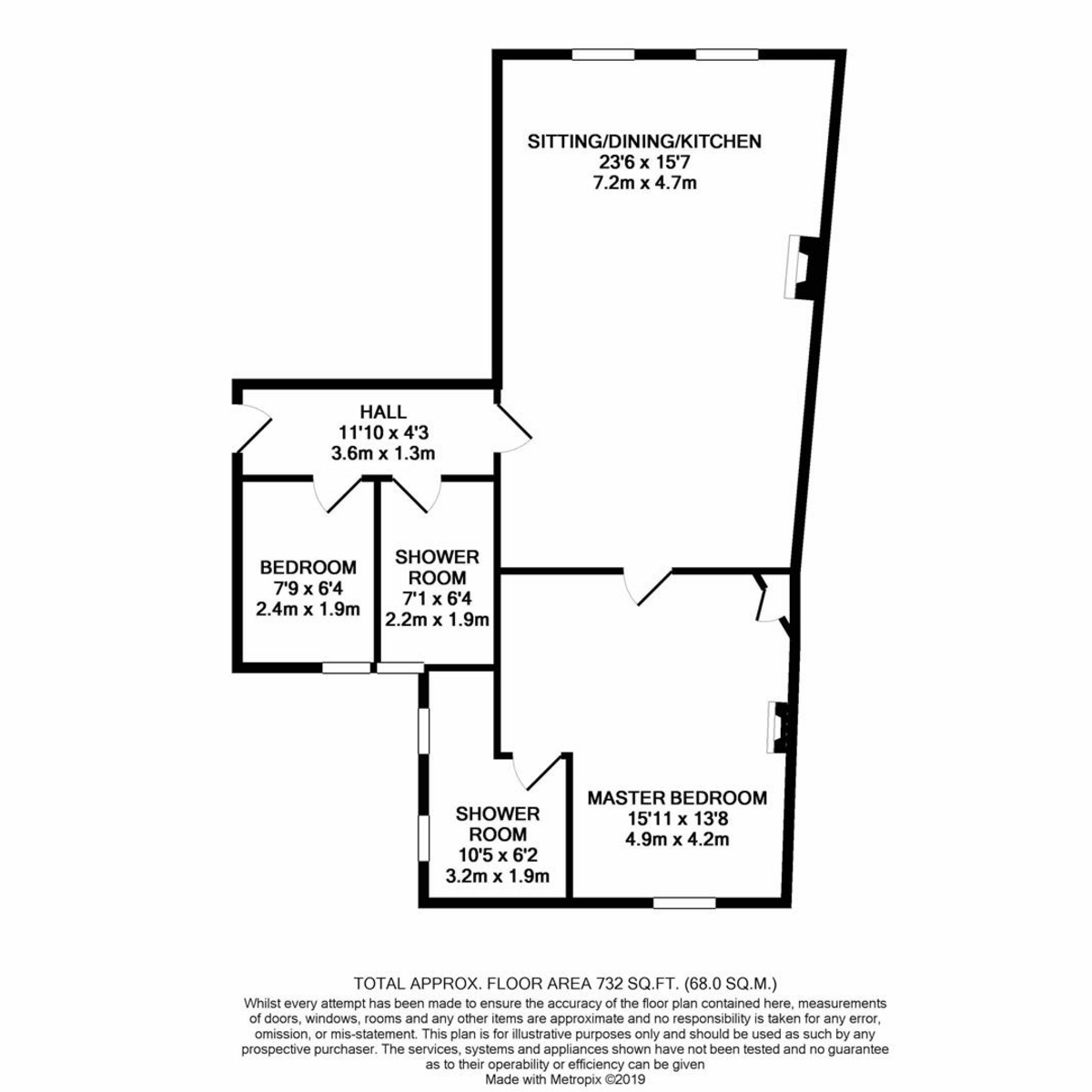 Flat Flat 4, The Bull Inn, Bull Street, Southam floorplan