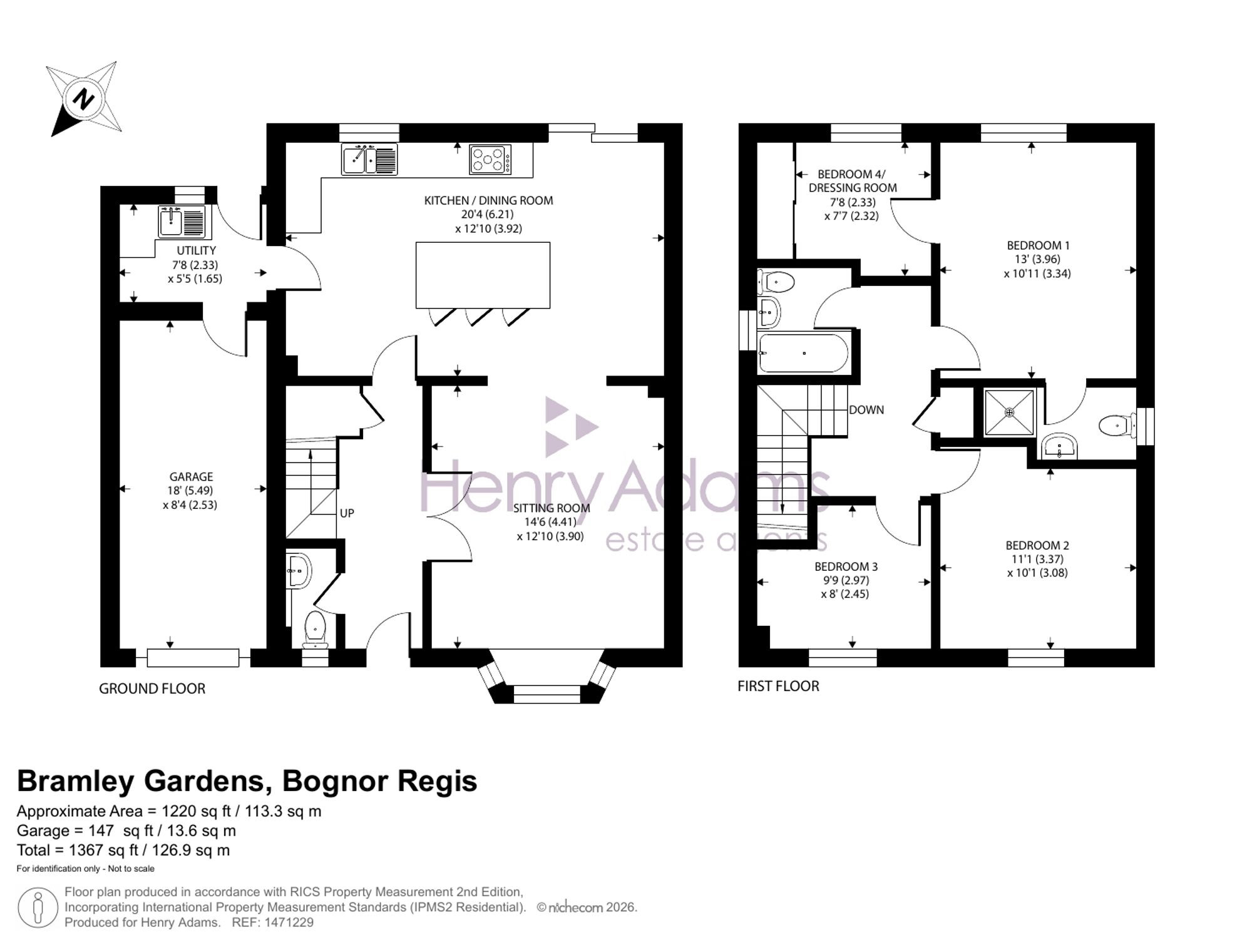 5 Bramley Gardens, Bognor Regis floorplan