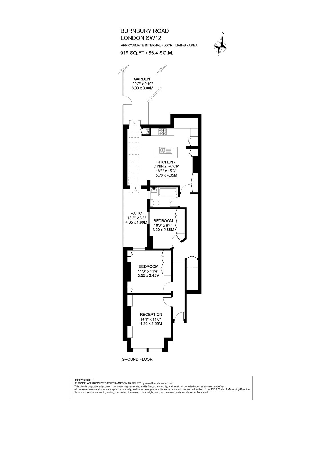 50, Burnbury Road, London floorplan