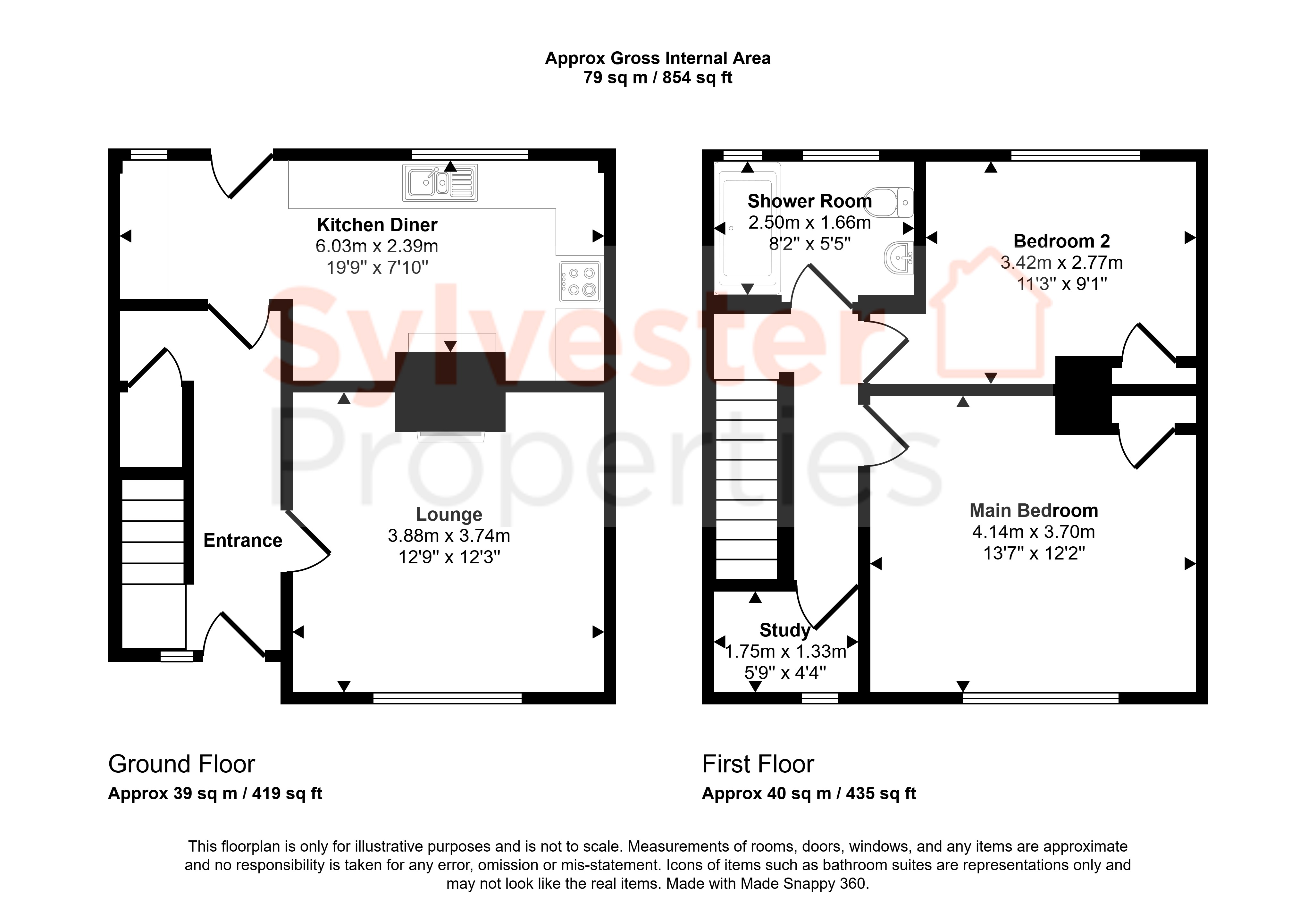 17, Cotswold Terrace, Stanley floorplan