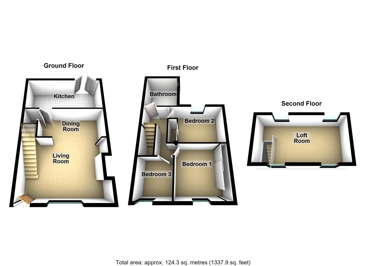 62, Meldon Terrace, Newbiggin-By-The-Sea floorplan