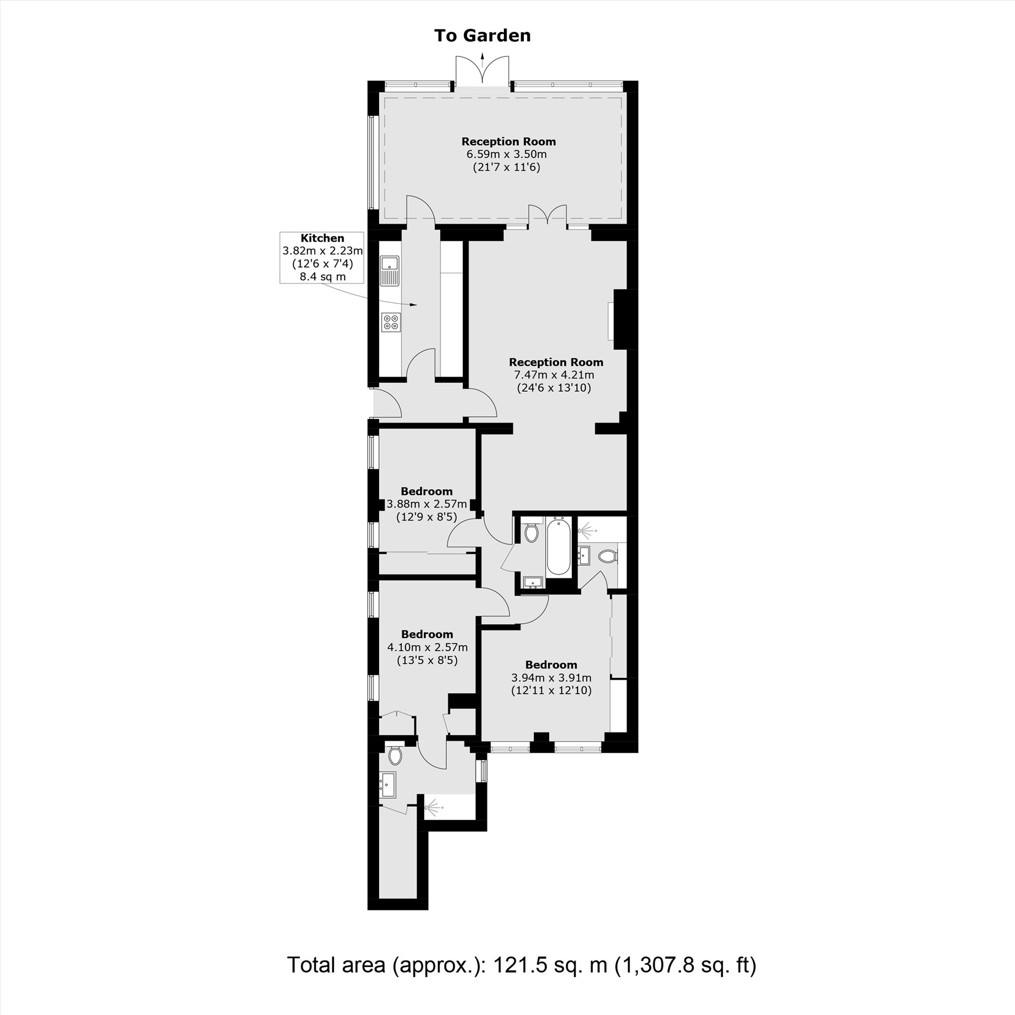 103A, Greencroft Gardens, London floorplan