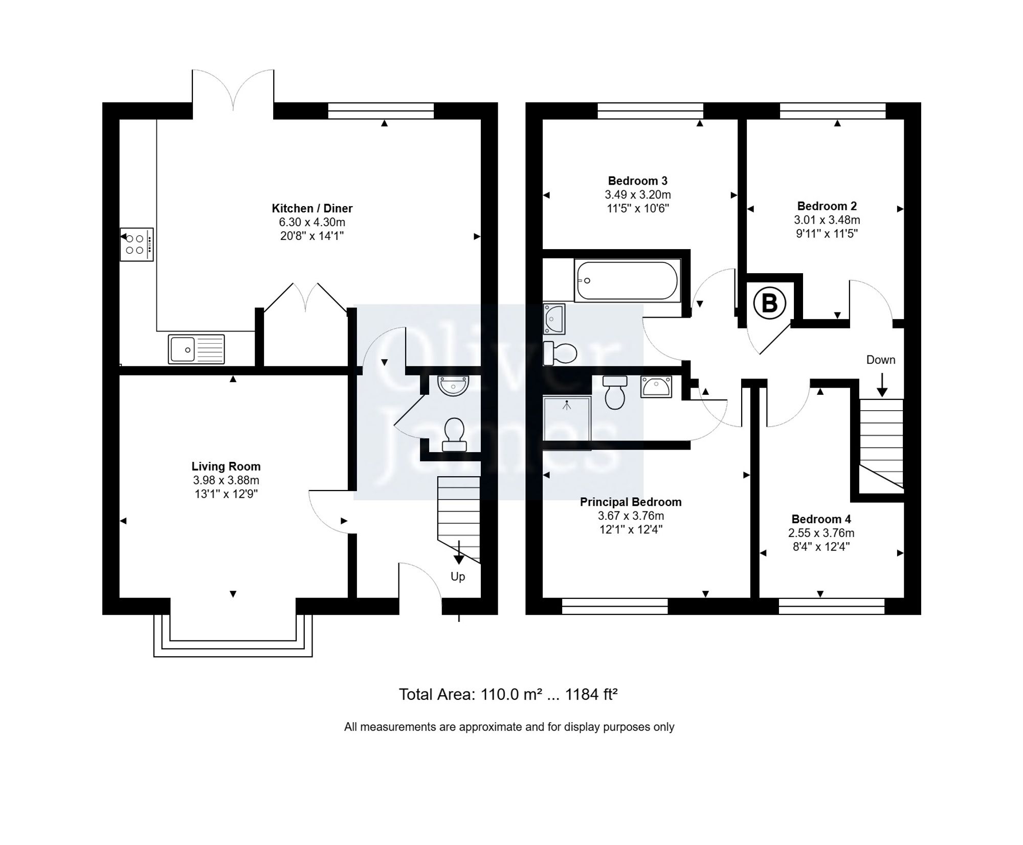 19 Heathcote Crescent, Huntingdon floorplan