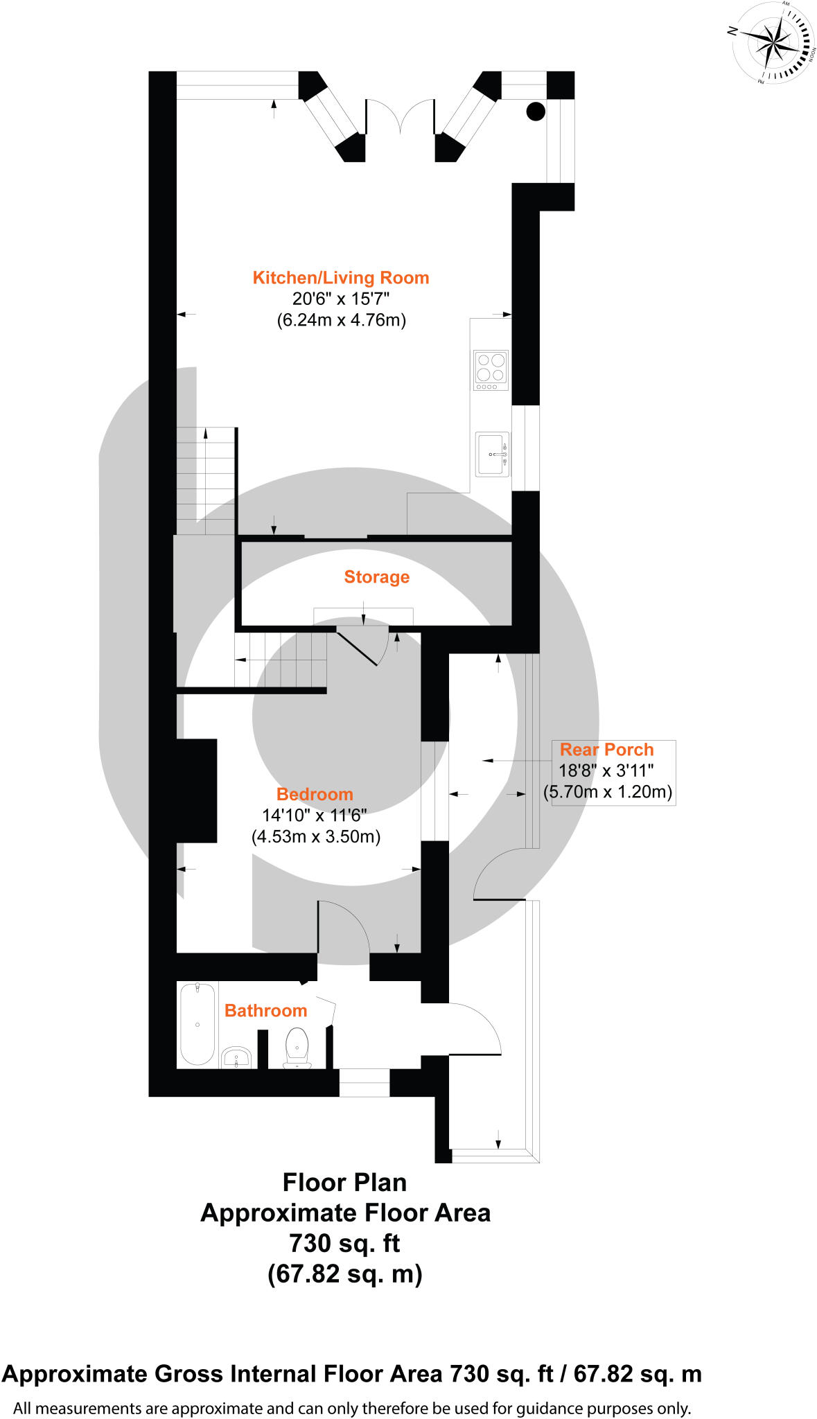 5B, Osborne Terrace, Portland floorplan