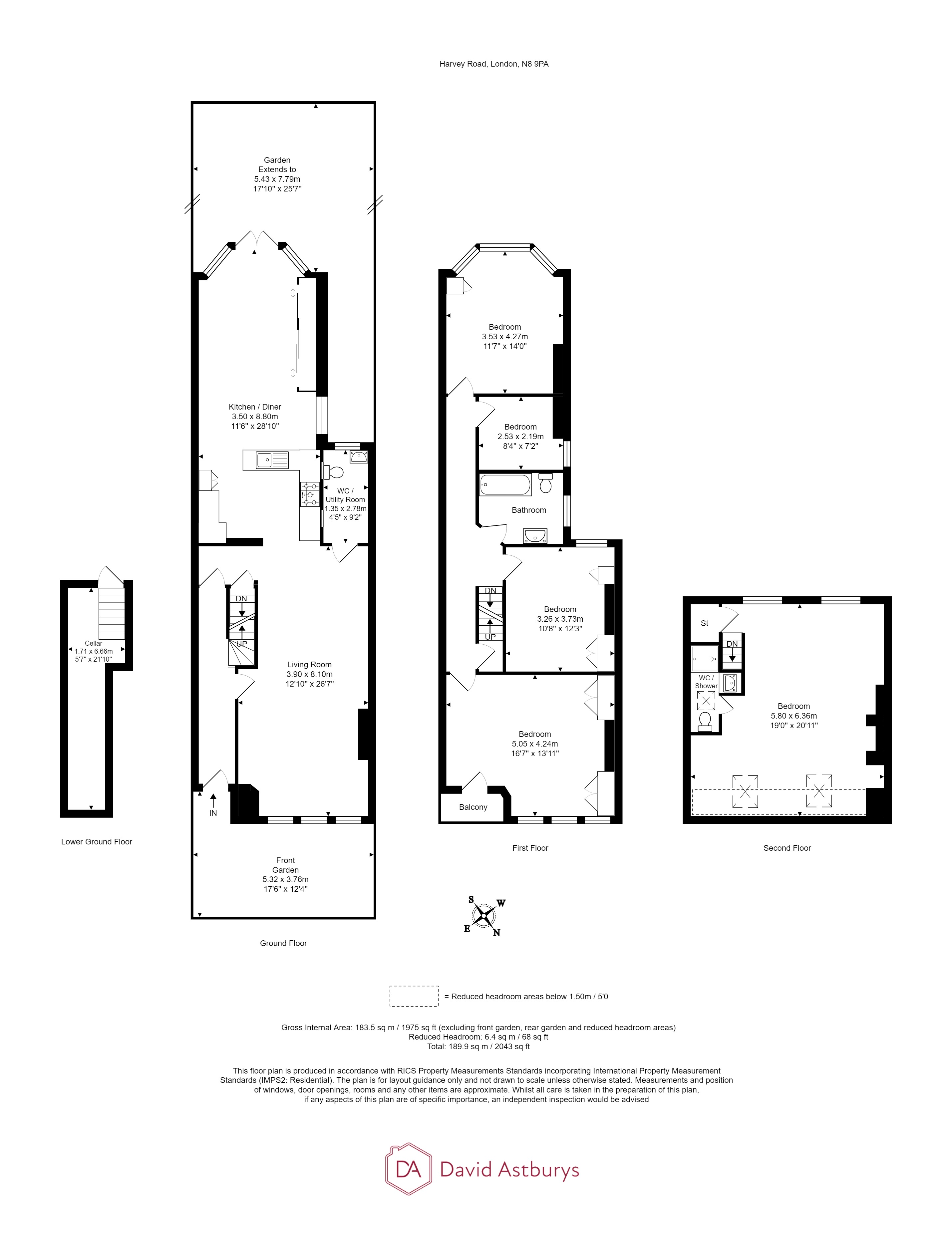 Harvey Road, London N8, 5 bedroom terraced house for sale 65789962
