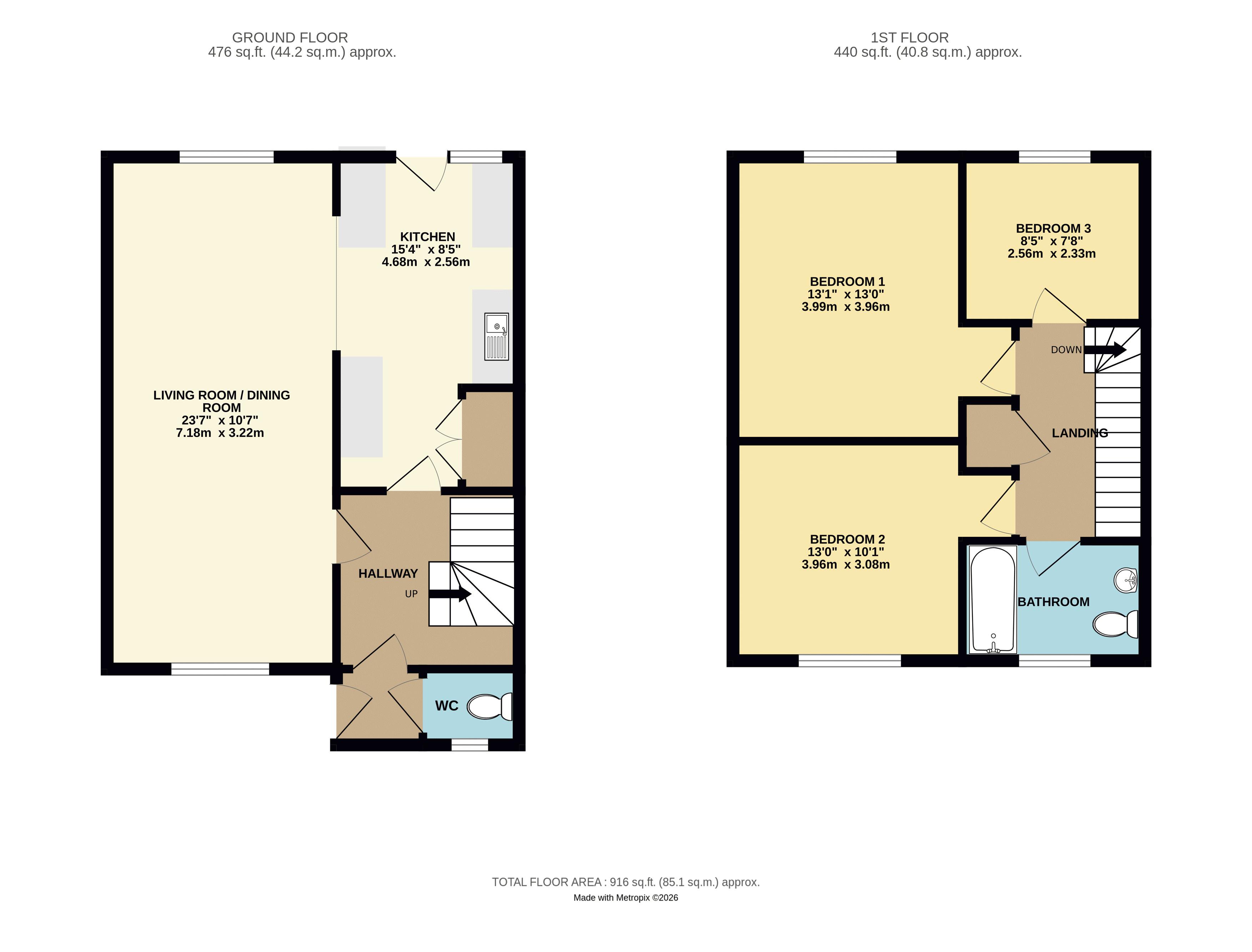 85, Langdale Close, Plymouth floorplan