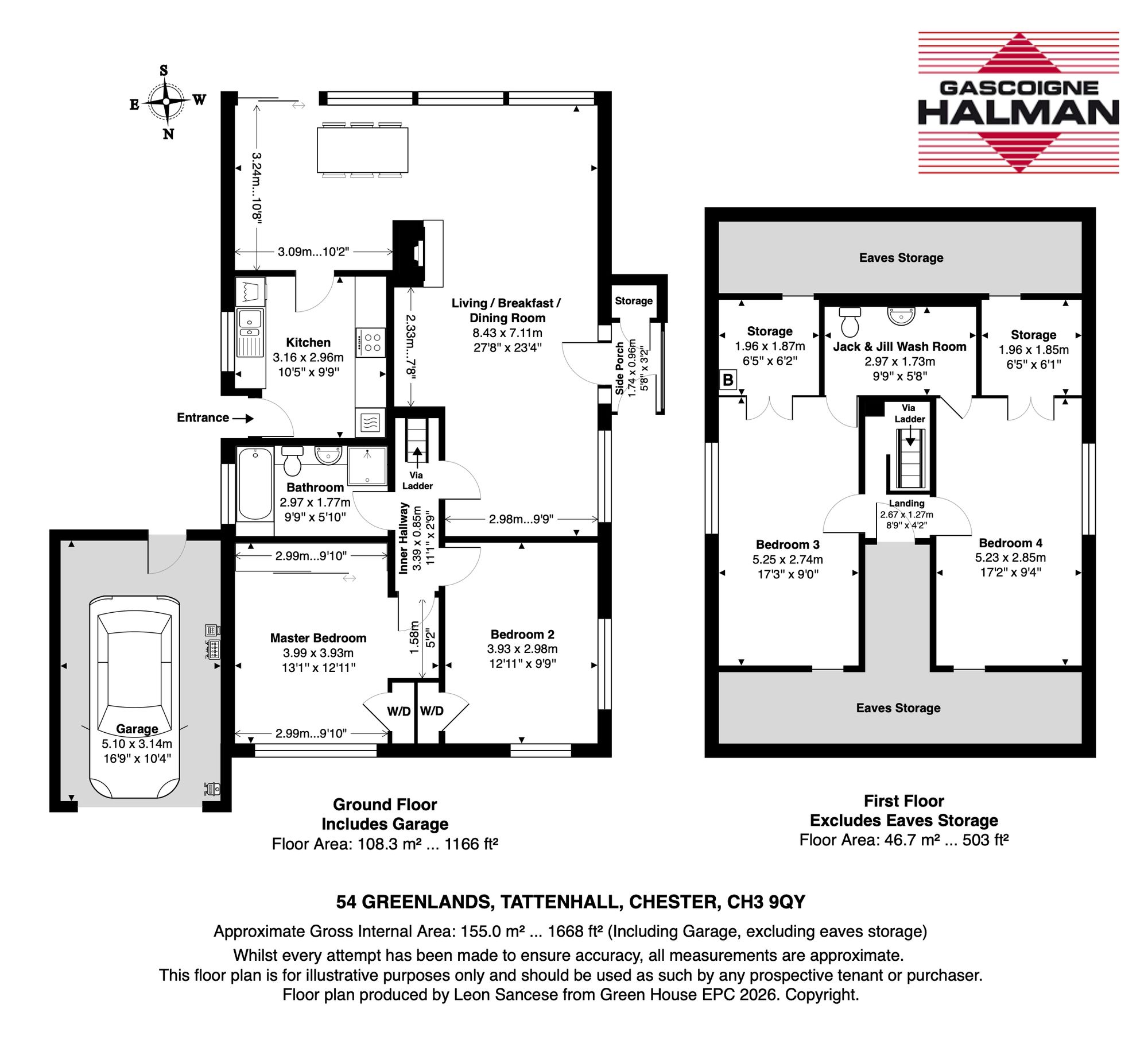 54 Greenlands, Chester floorplan