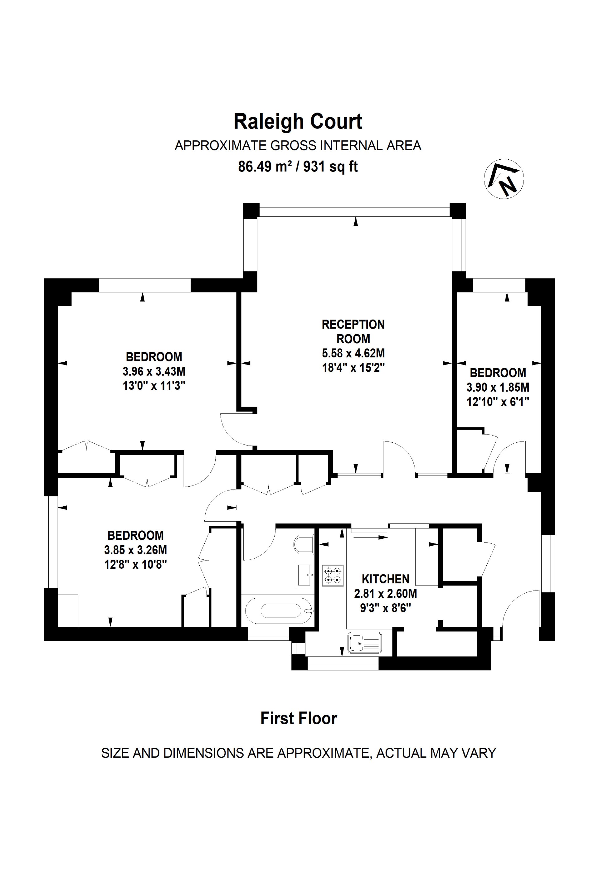 11, Raleigh Court, London, England floorplan