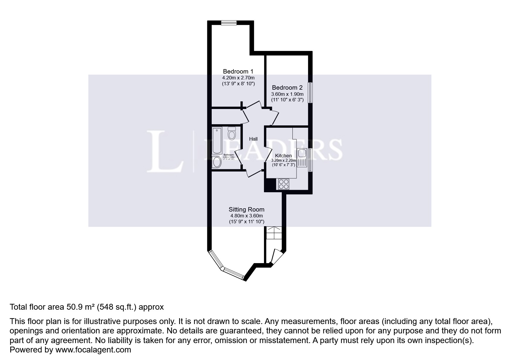 Flat 1, 2, Kent Road, Kent Road floorplan