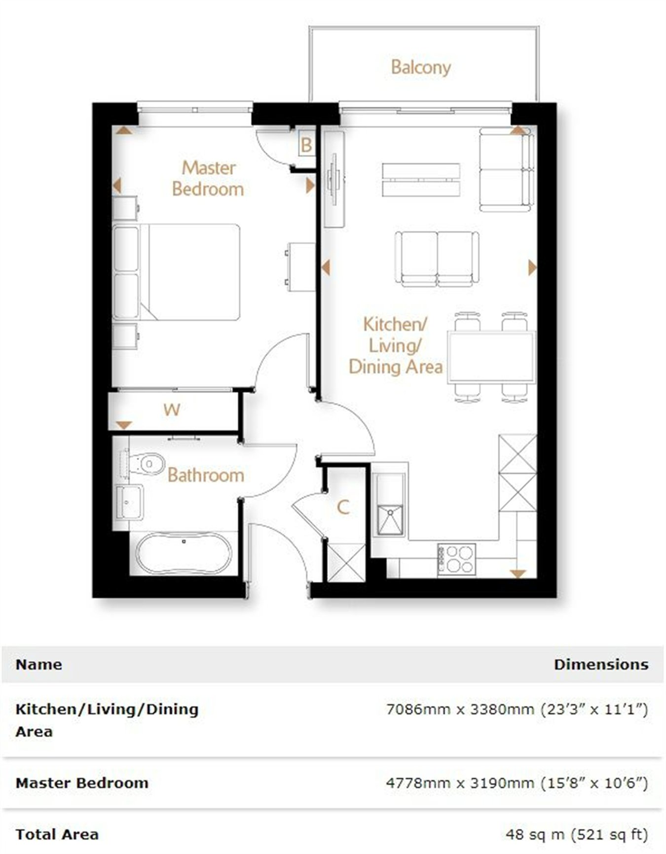 80, The Duke Building, Langley Square, Dartford floorplan