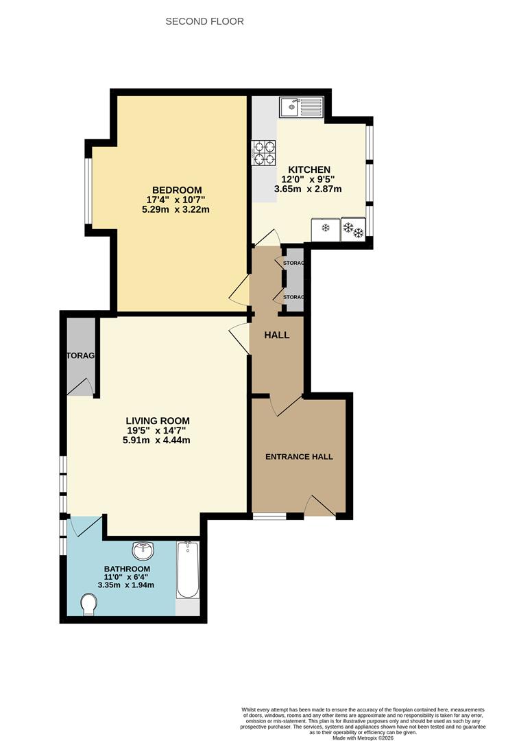 Flat 5, 4, Amherst Gardens, Hastings floorplan