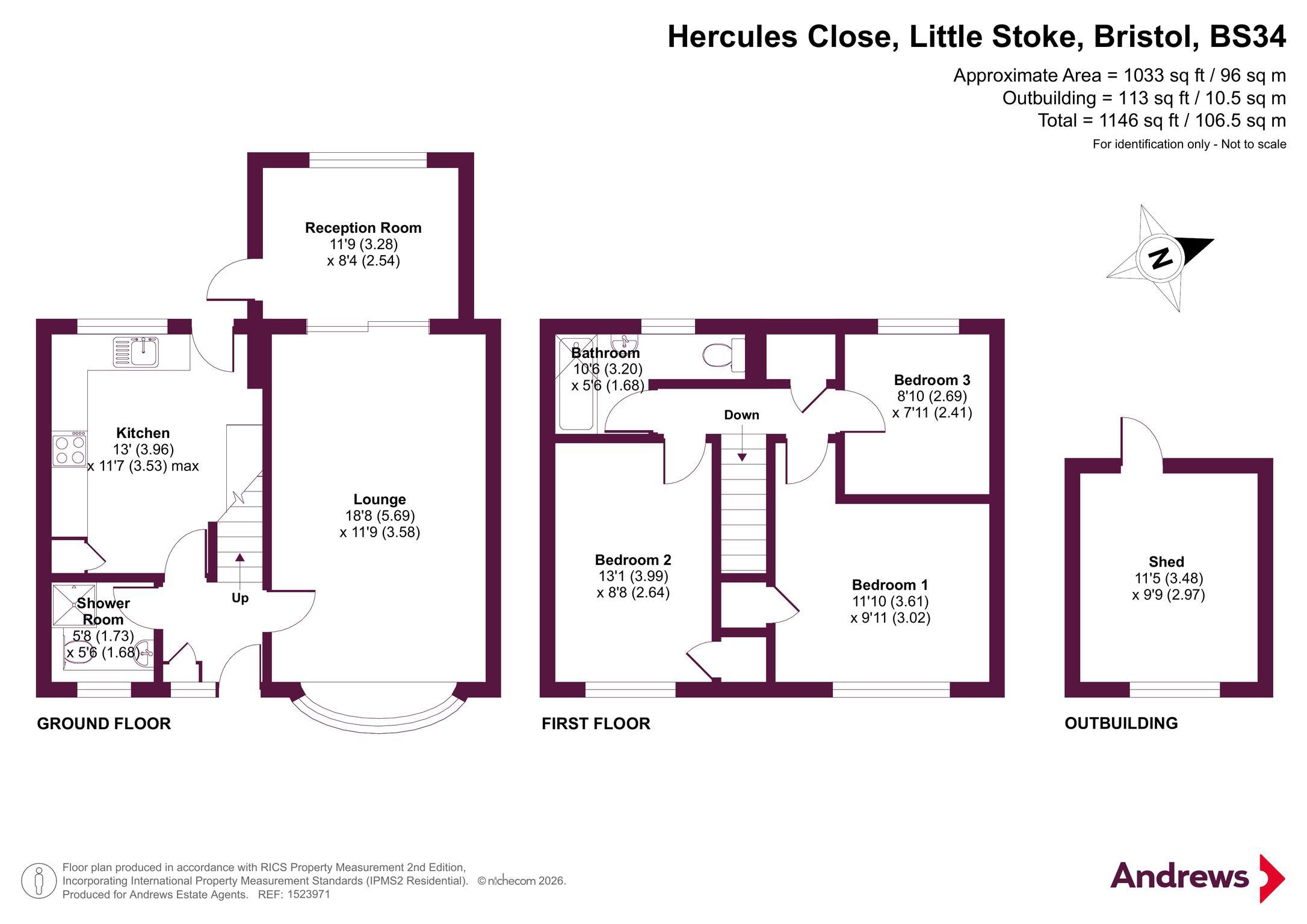 3, Hercules Close, Bristol floorplan