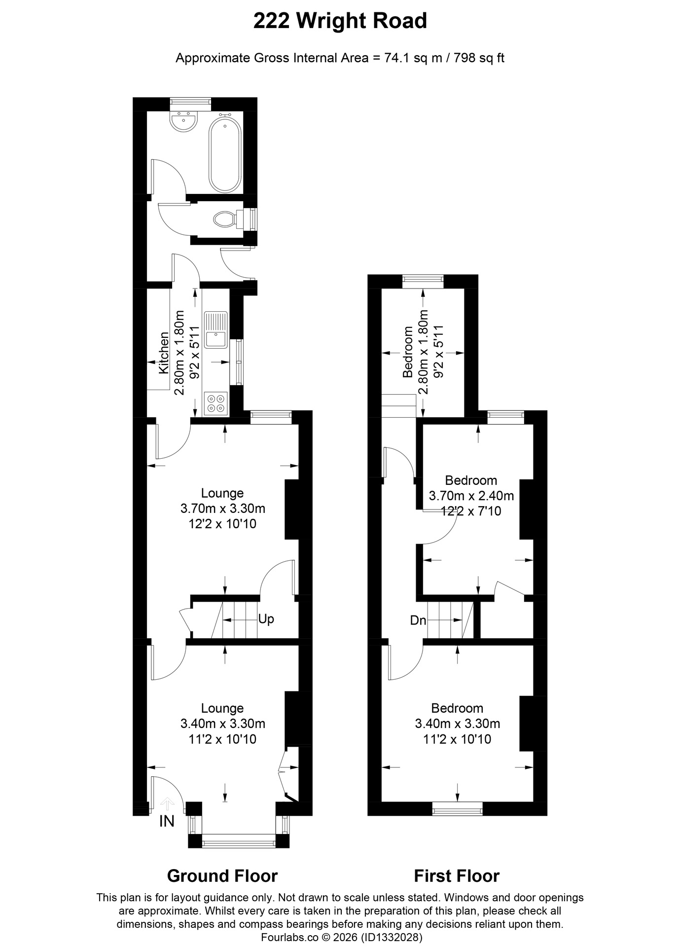 222 Wright Road, Birmingham floorplan