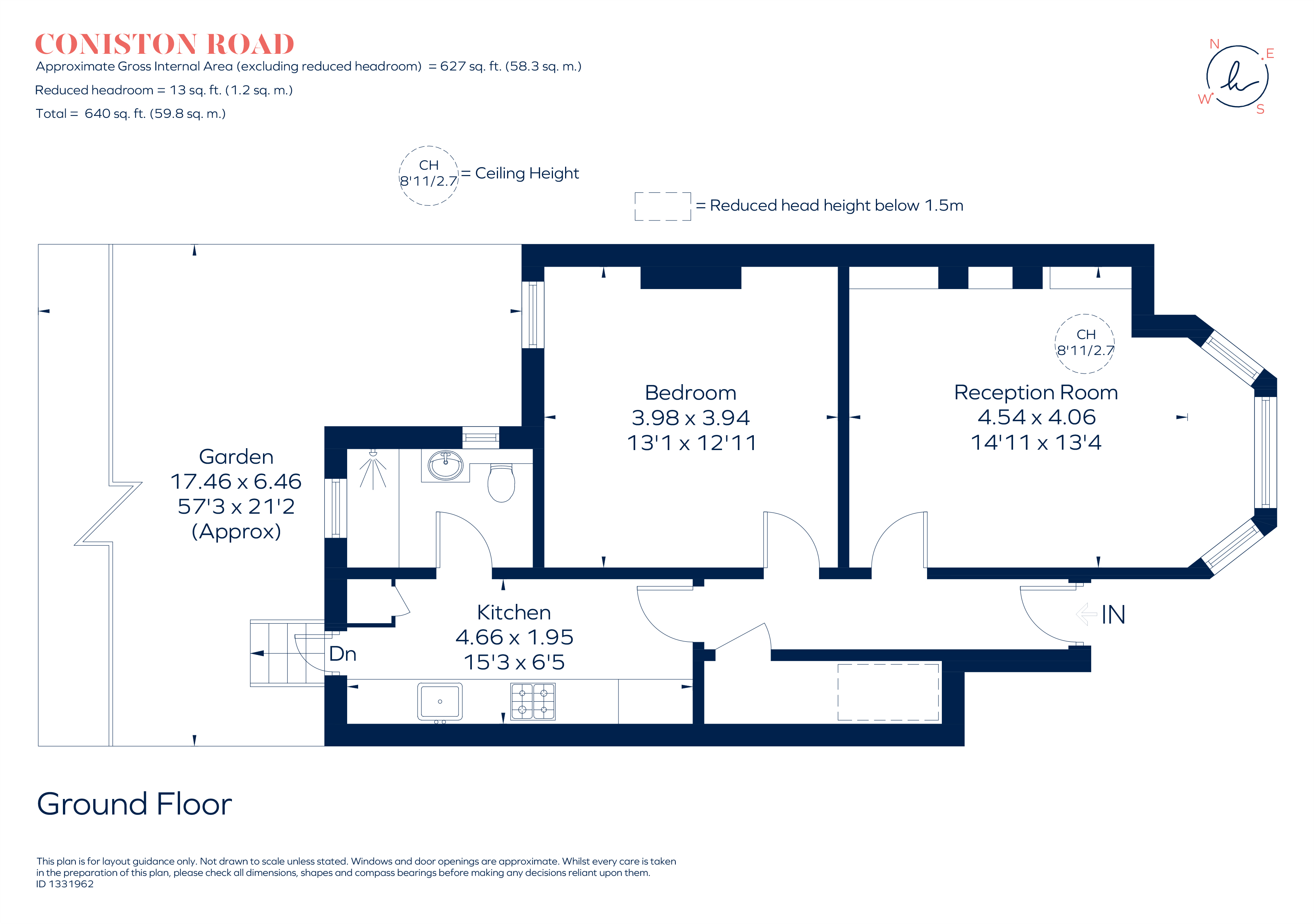50B, Coniston Road, London floorplan