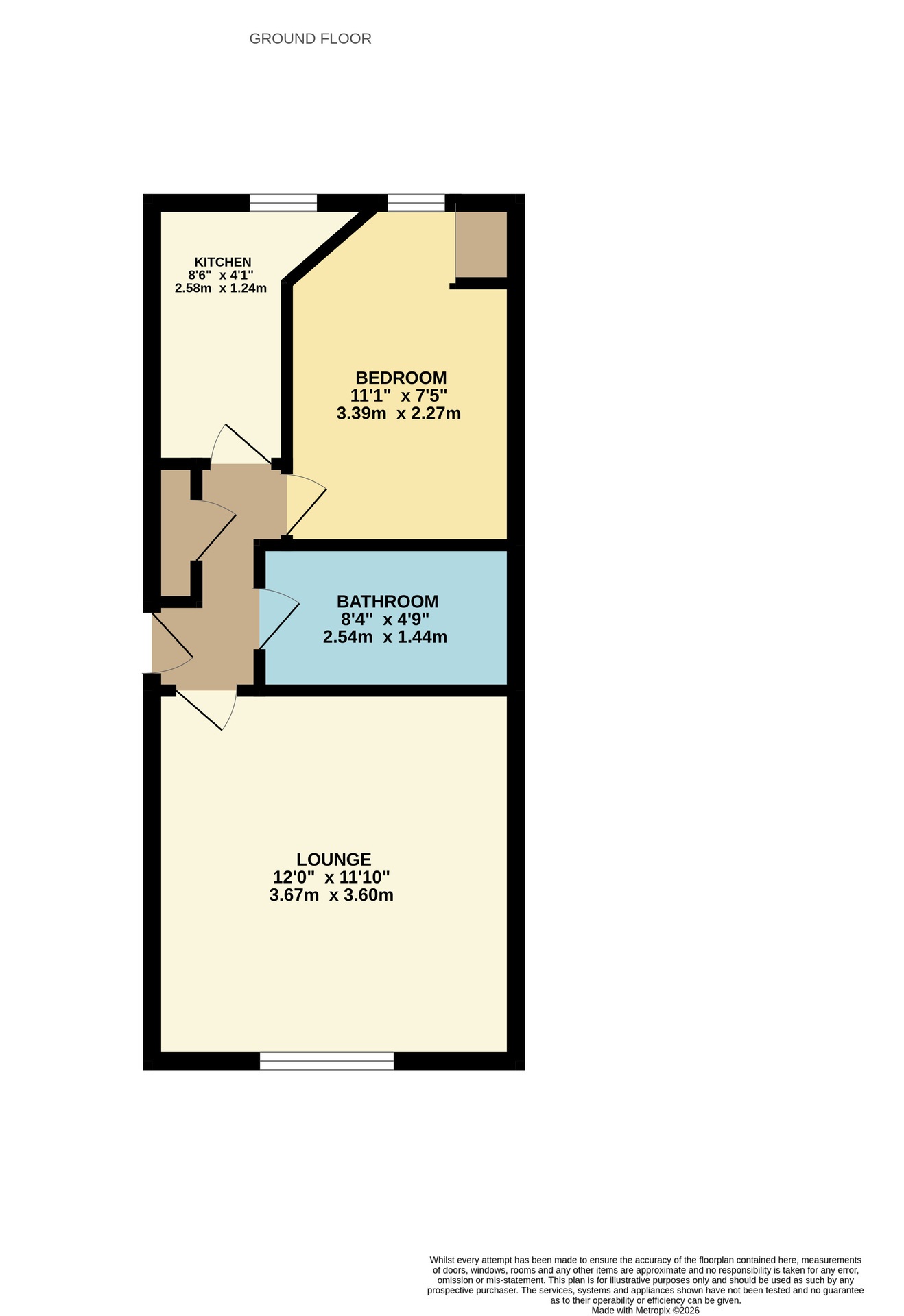 First Floor Left, 77 Western Road, Aberdeen floorplan
