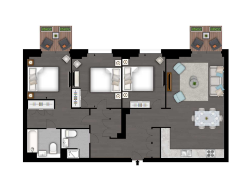 Thornes House, 4,Apartment 42, Charles Clowes Walk, London floorplan