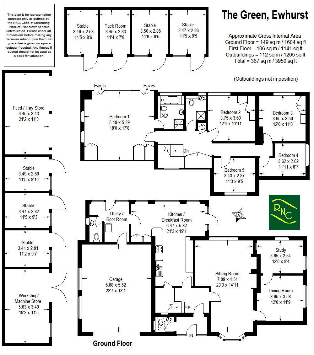 5 Bedrooms Detached house for sale in The Green, Ewhurst, Cranleigh GU6