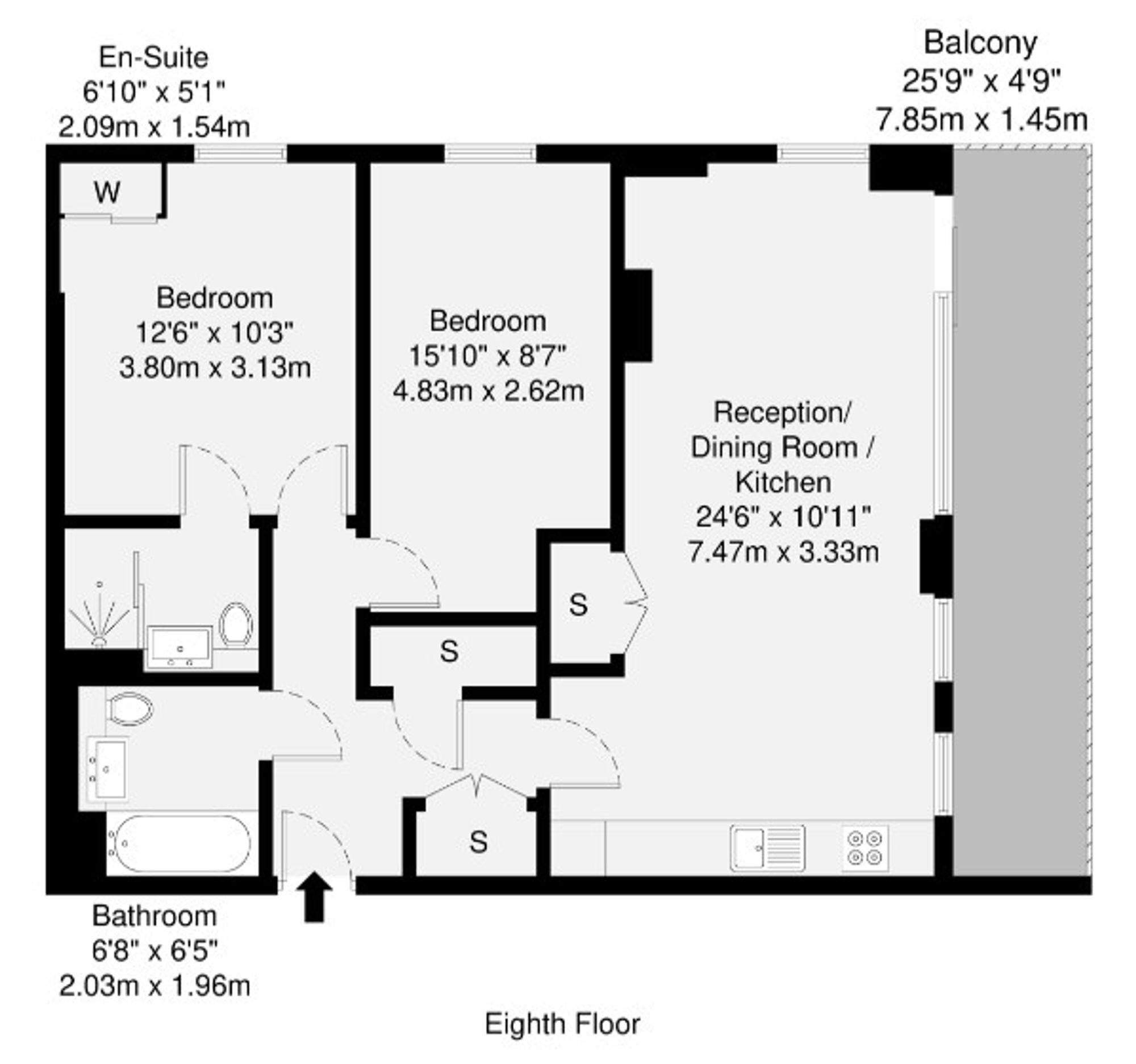 45, Aston Street, London floorplan
